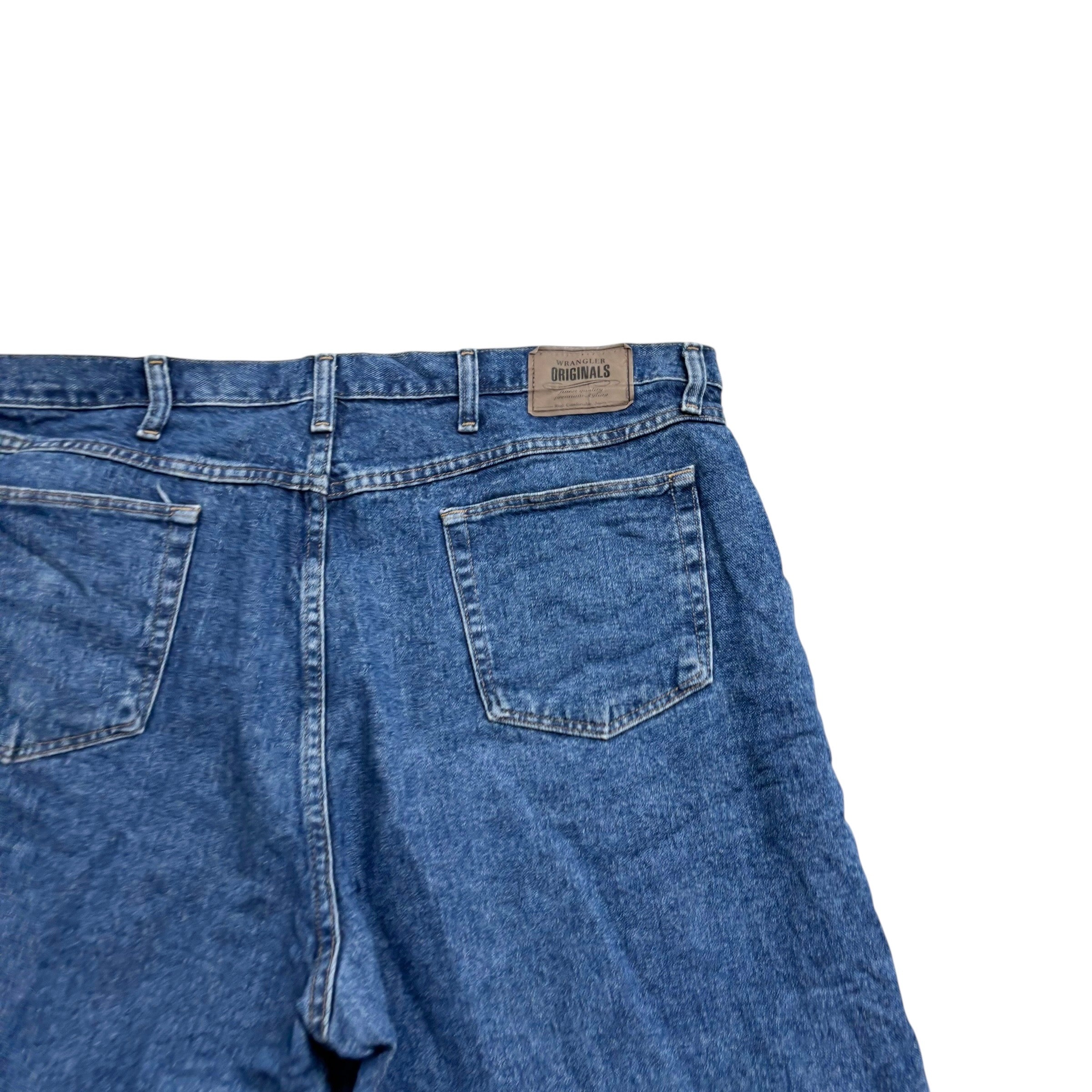 Wrangler Baggy Jorts W42 Mens Denim Shorts Mid Blue Relaxed Fit (E)