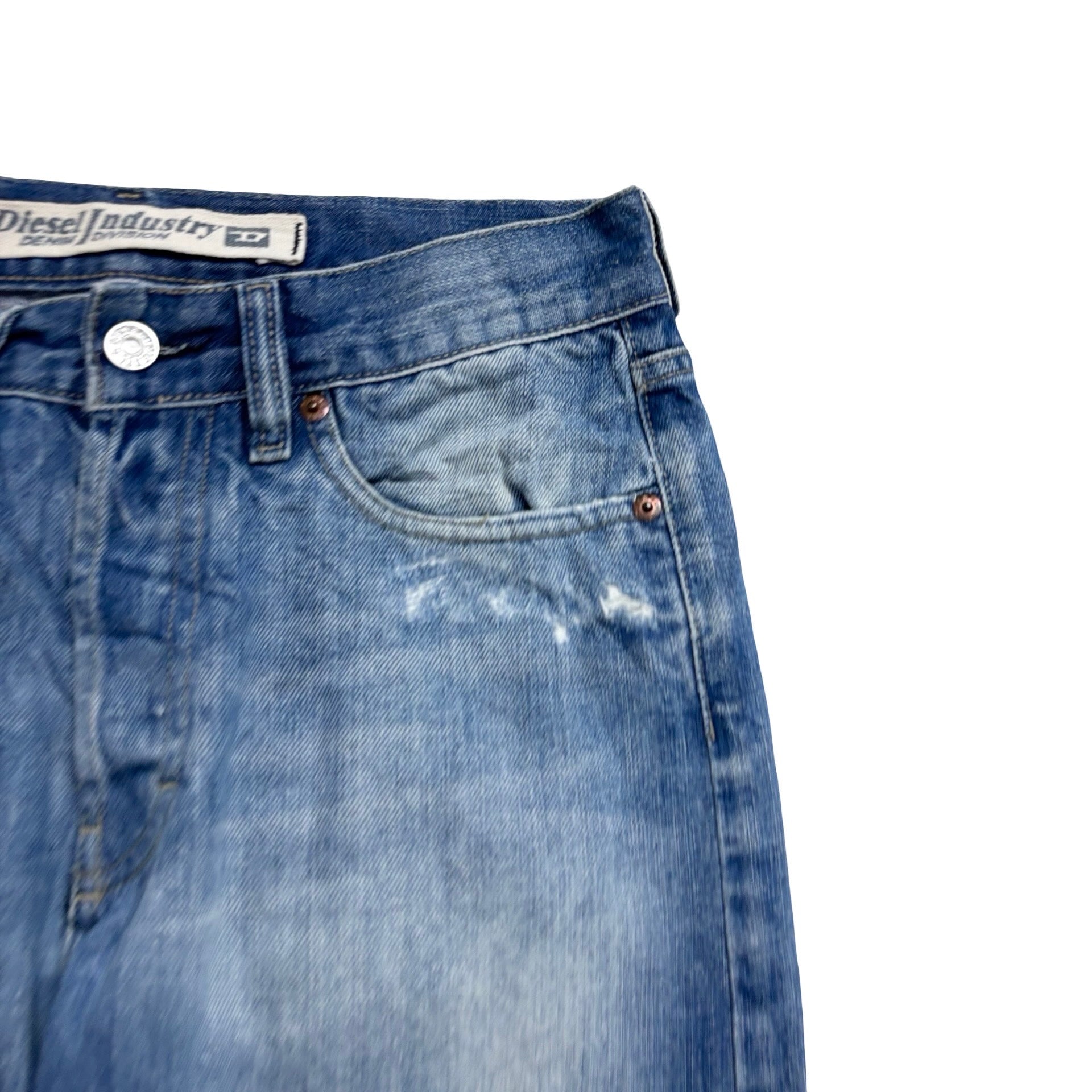 Vintage Diesel Jeans W30 L30 Mens Mid Blue Regular Straight Fit Y2K