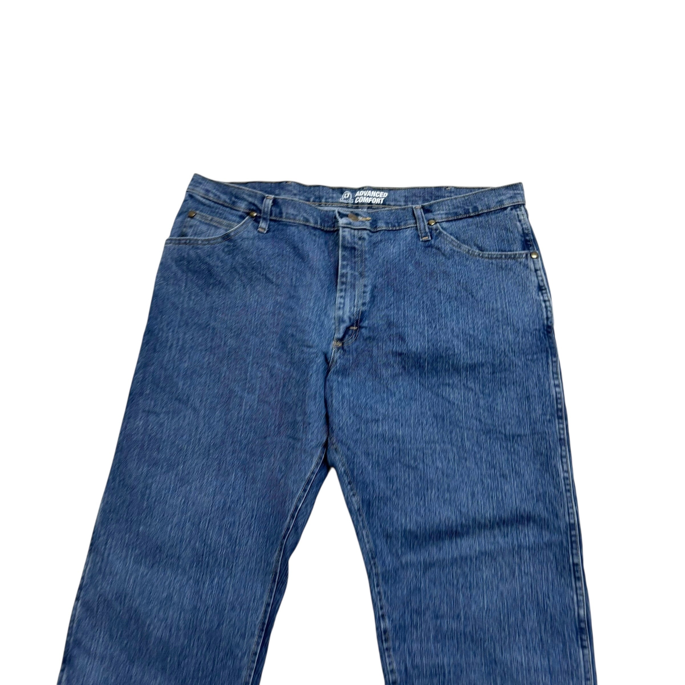 Wrangler Jeans Cowboy Cut W40 L30 Mens Mid Blue 47MAC Original Fit Stretch (E)