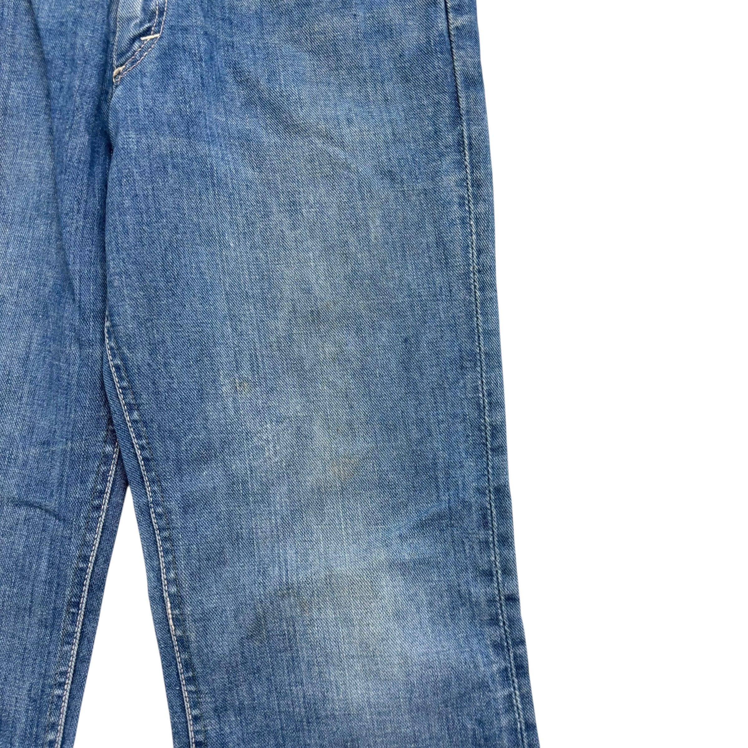 Lee Jeans W29 L33 Mens Mid Blue Regular Bootcut Fit Vintage 80s Denim