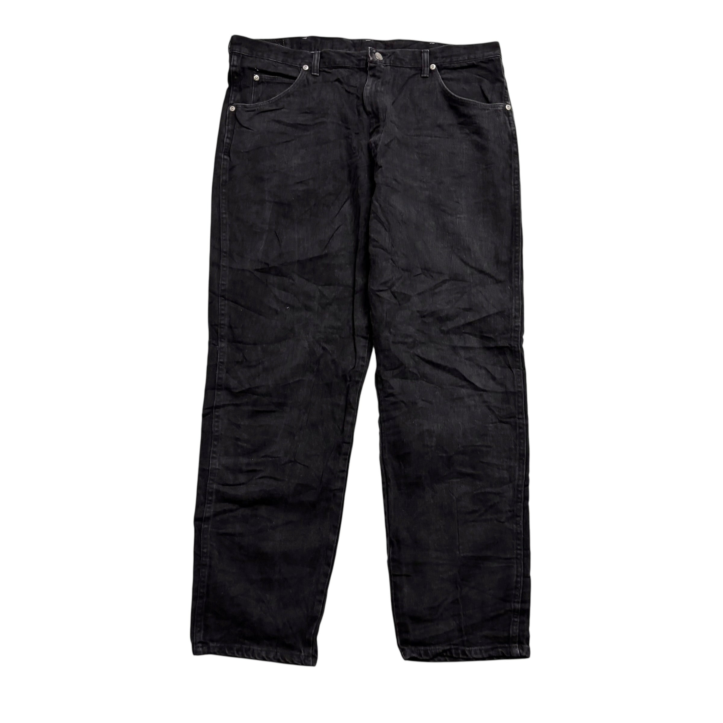 Wrangler Jeans W40 L32 Mens Black Baggy Relaxed Straight Fit Vintage Denim (E)