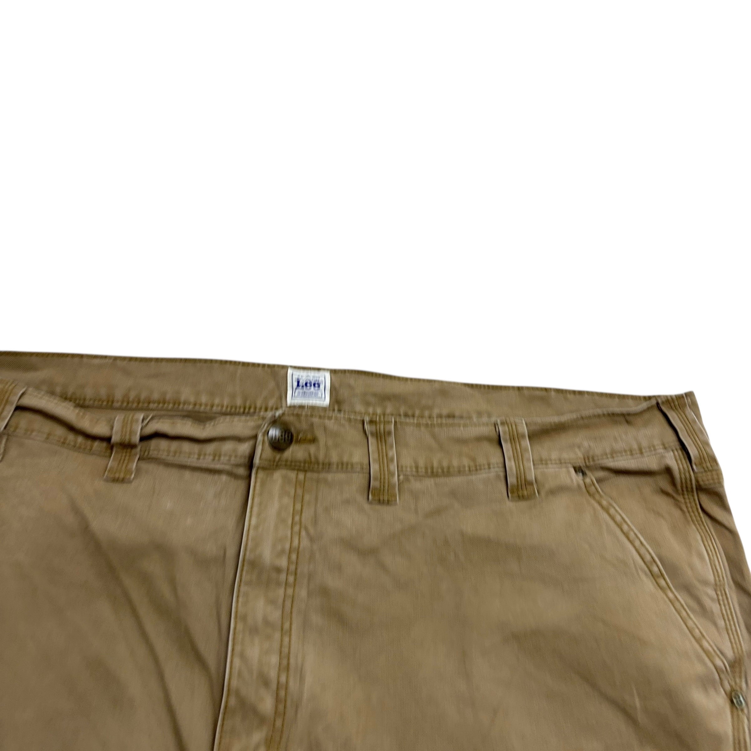 Lee Carpenter Trousers W50 L30 Mens Tan Relaxed Straight Fit Stretch Pants