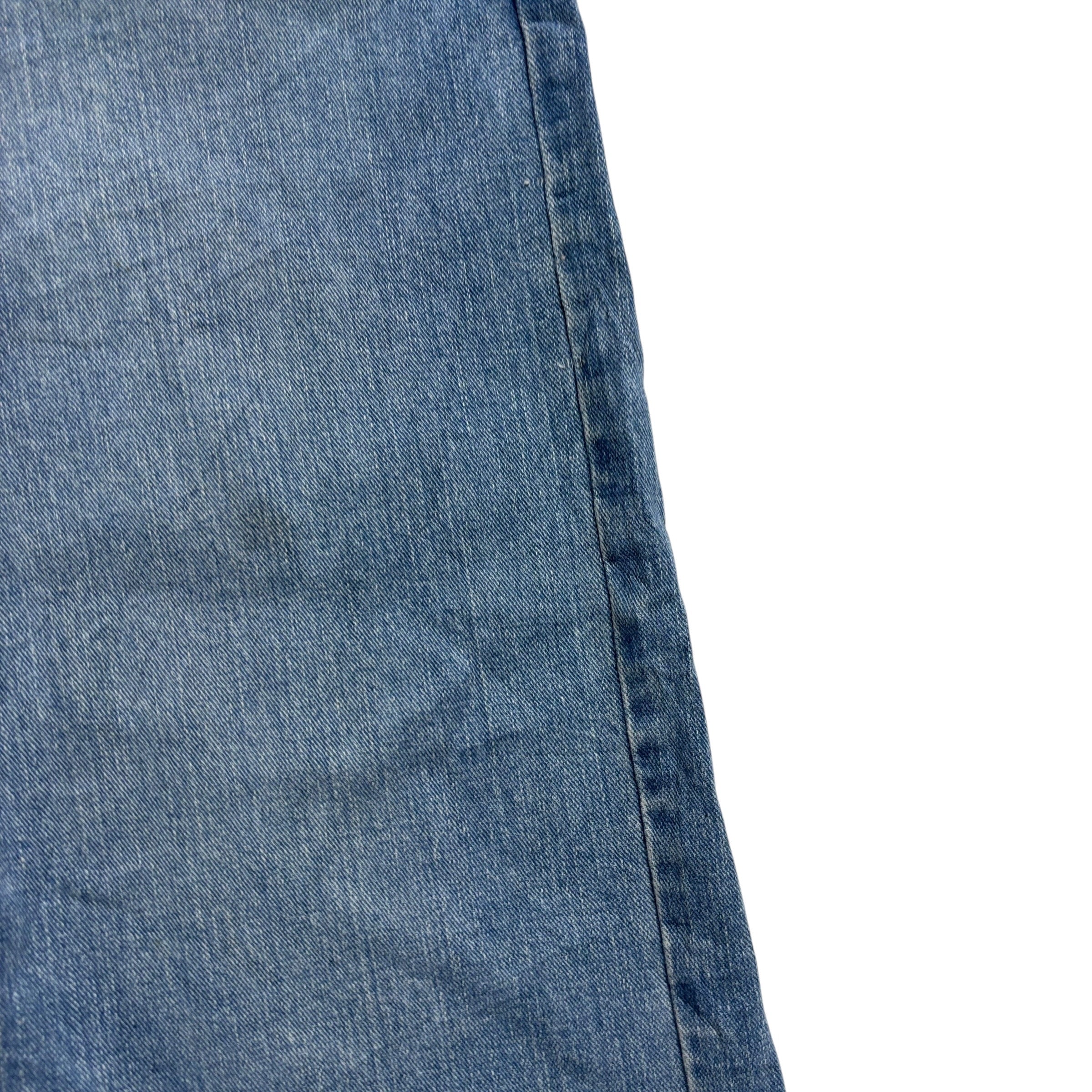 Wrangler Jeans W38 L30 Mens Light Blue Relaxed Bootcut Fit Stretch Denim (F)