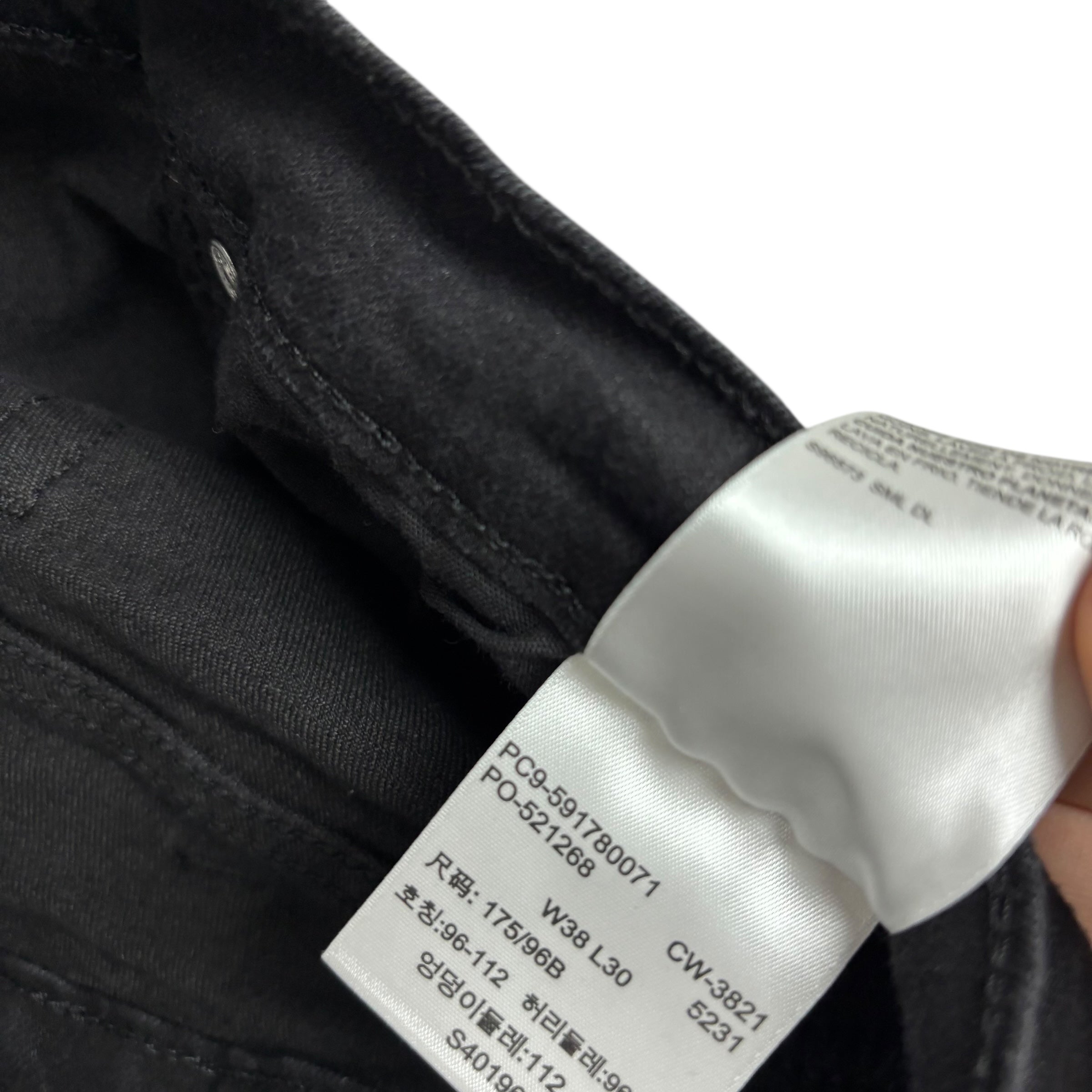 Levis Signature Jeans W38 L30 Mens Black Slim Fit Stretch Denim (E)