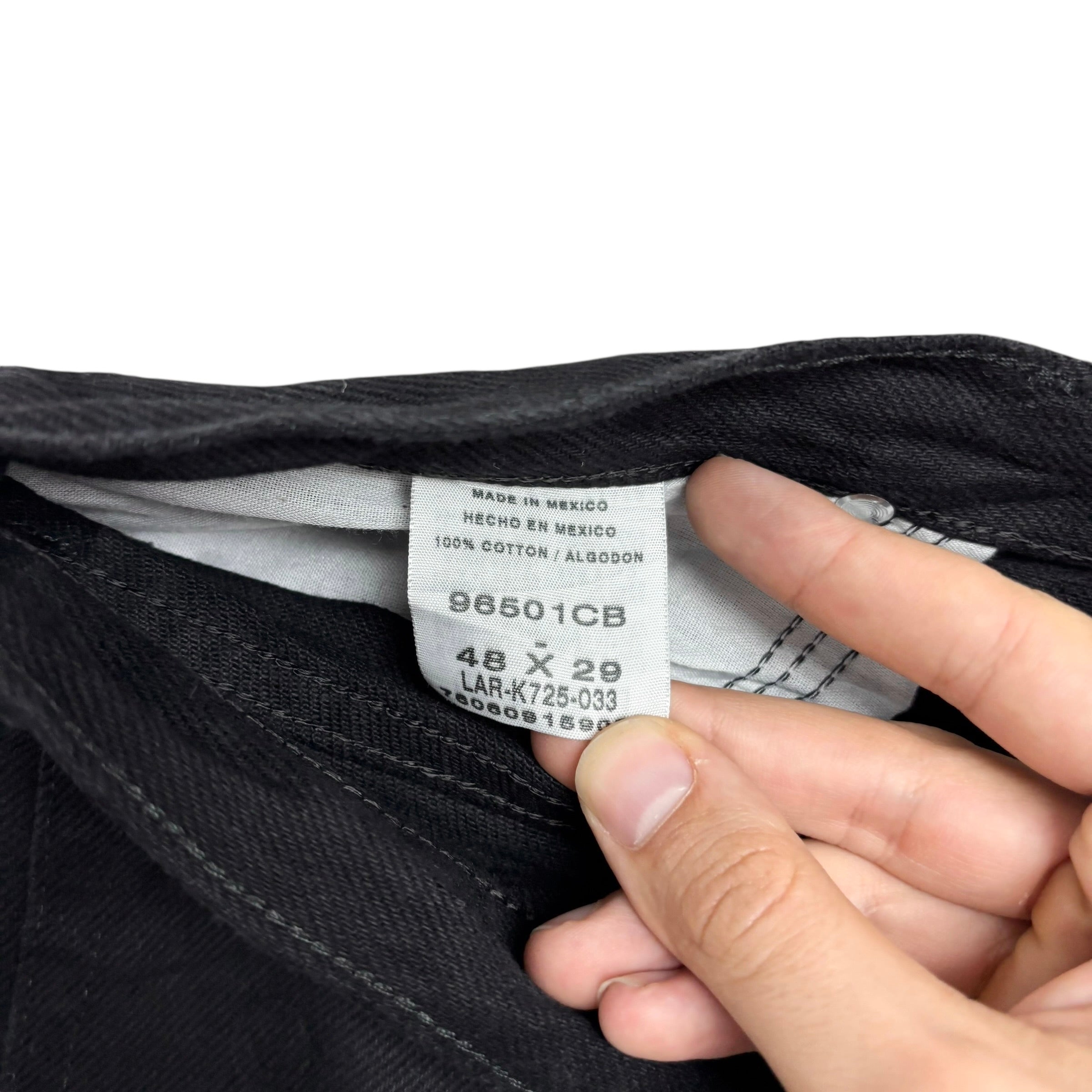 Wrangler Jeans W48 L29 Mens Black Regular Straight Fit Vintage Denim (E)