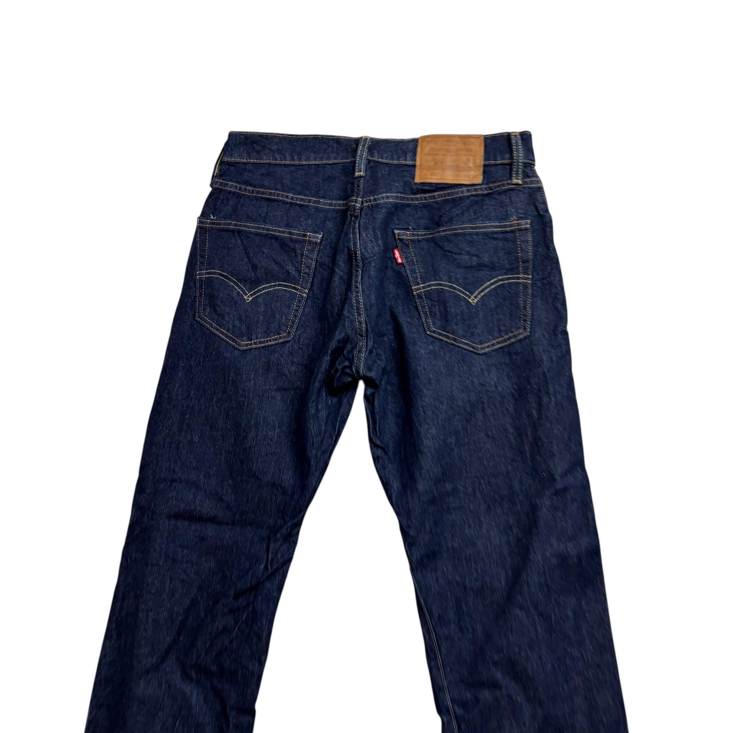 Levis 502 Jeans W29 L30 Mens Dark Blue Regular Tapered Stretch Premium Denim (E)