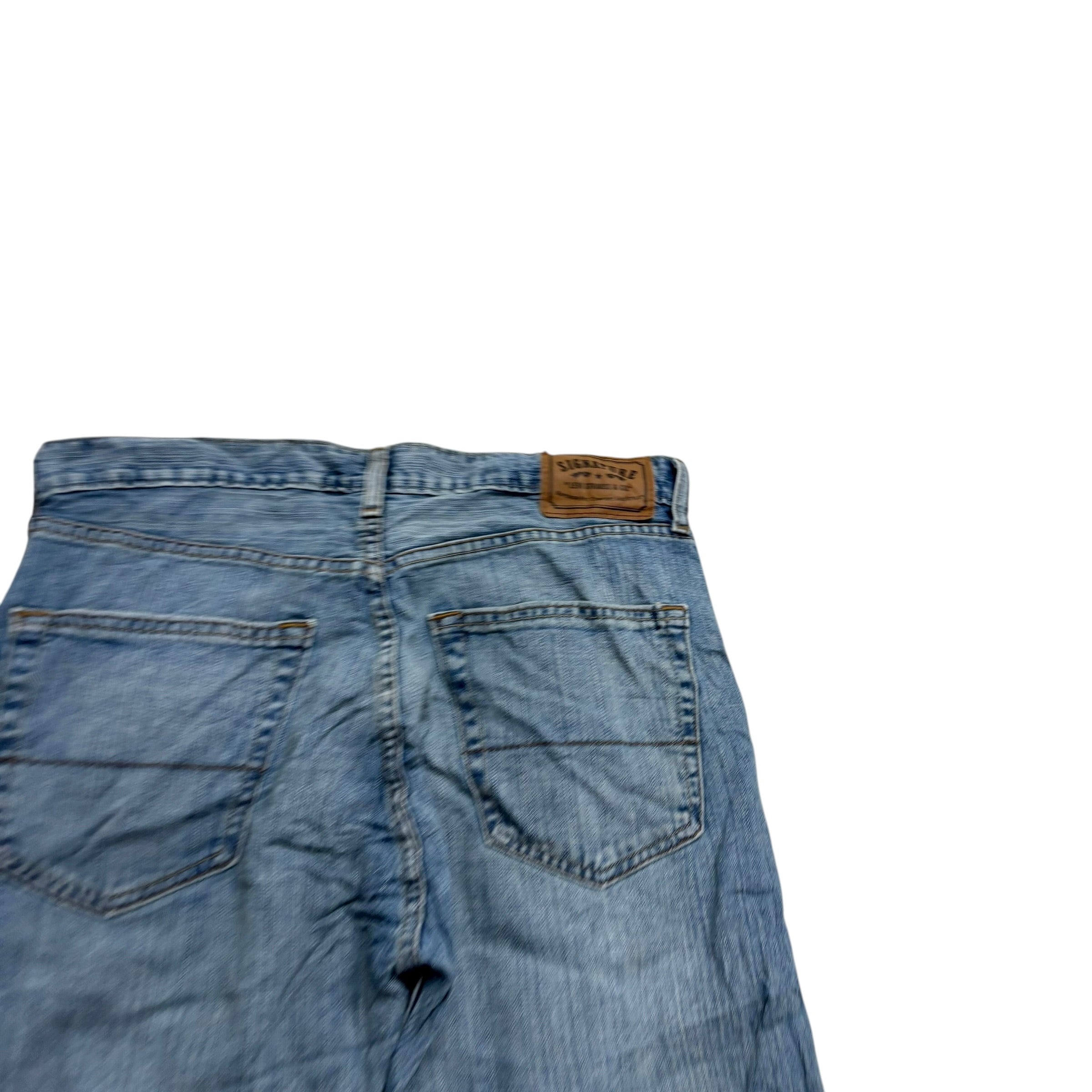 Levis Signature Jeans W34 L30 Mens Light Blue Regular Straight Fit Vintage (E)