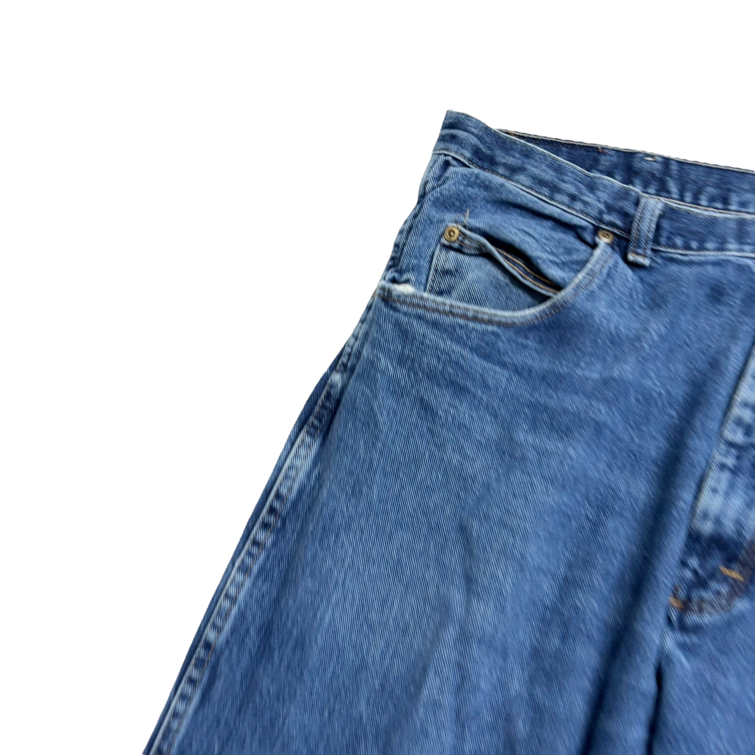 Wrangler Jeans W40 L36 Mens Mid Blue Relaxed Straight Fit Denim (F)