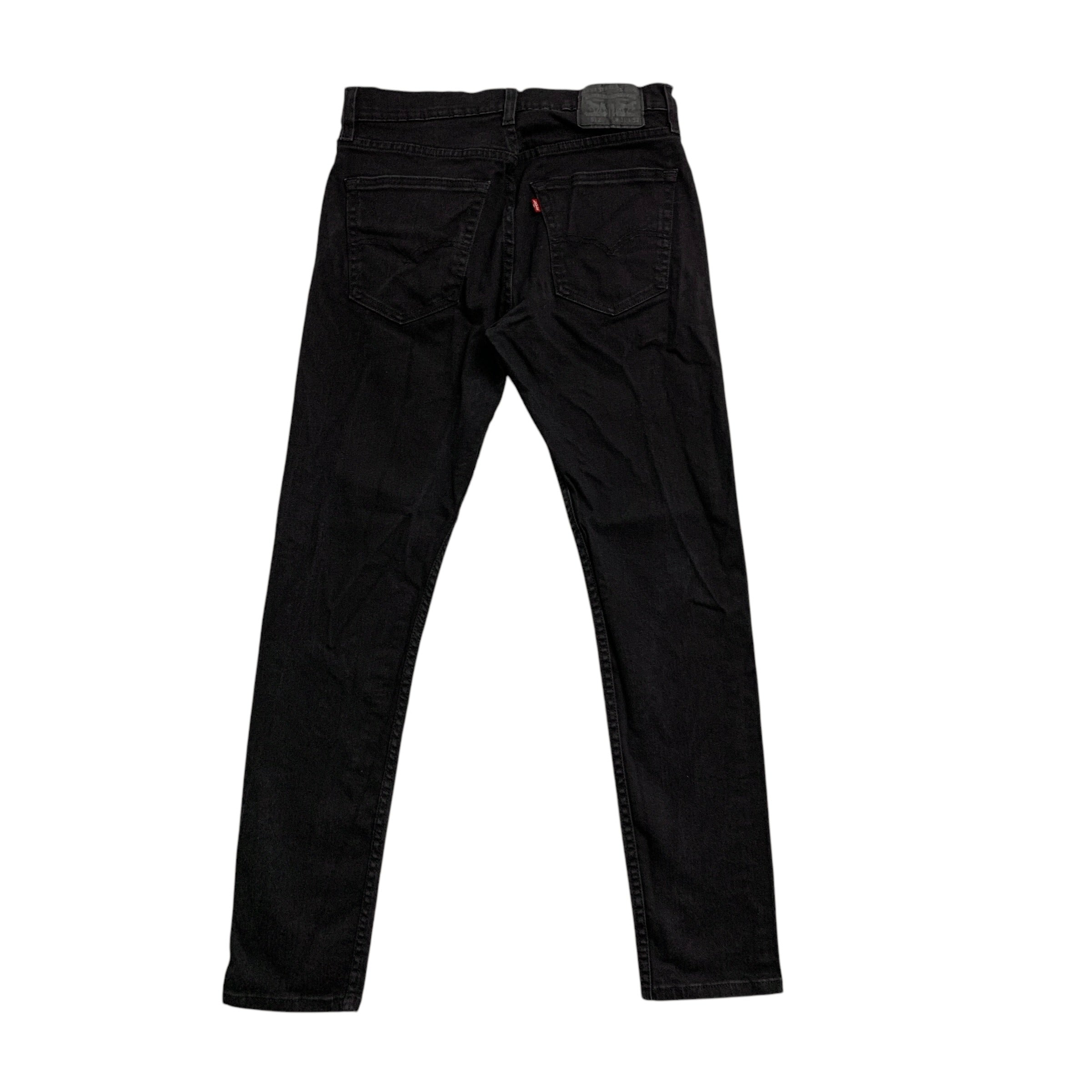 Levis 512 Jeans W30 L31 Mens Black Slim Tapered Fit Stretch Denim (E)