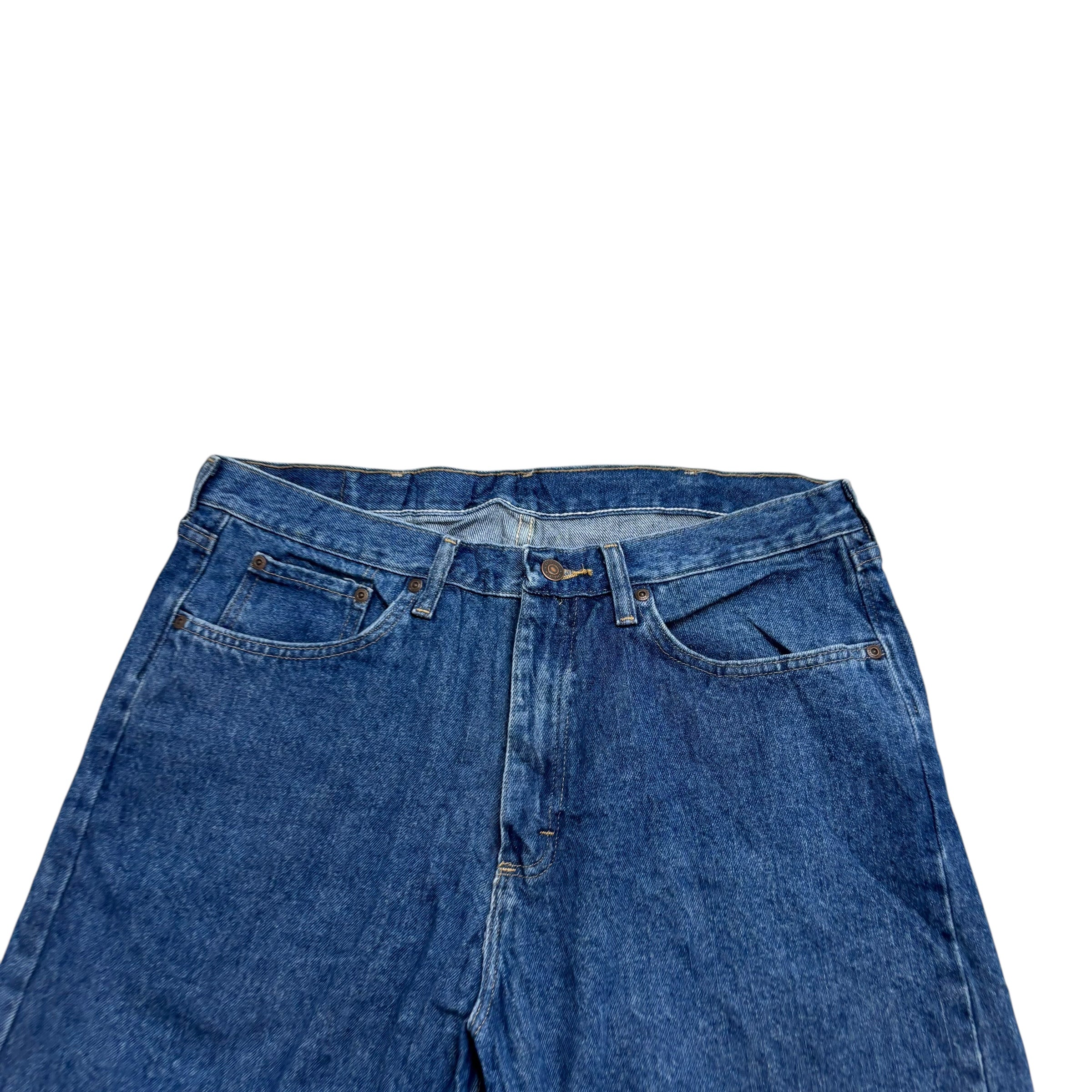 Wrangler Baggy Jorts W36 Mens Denim Shorts Mid Blue Relaxed Fit (E)