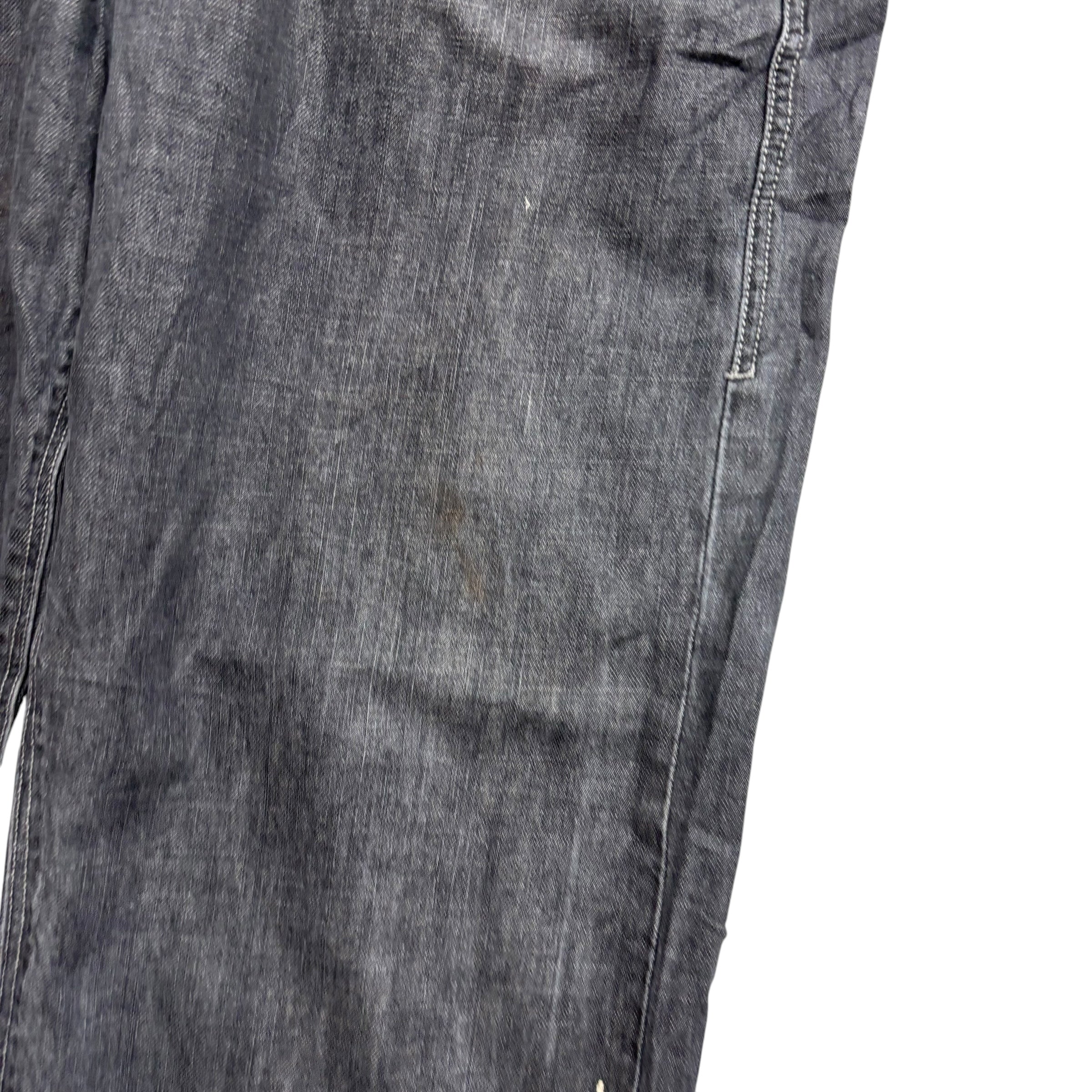 Levis 569 Jeans W38 L33 Mens Grey Baggy Relaxed Straight Fit Vintage Denim (F)