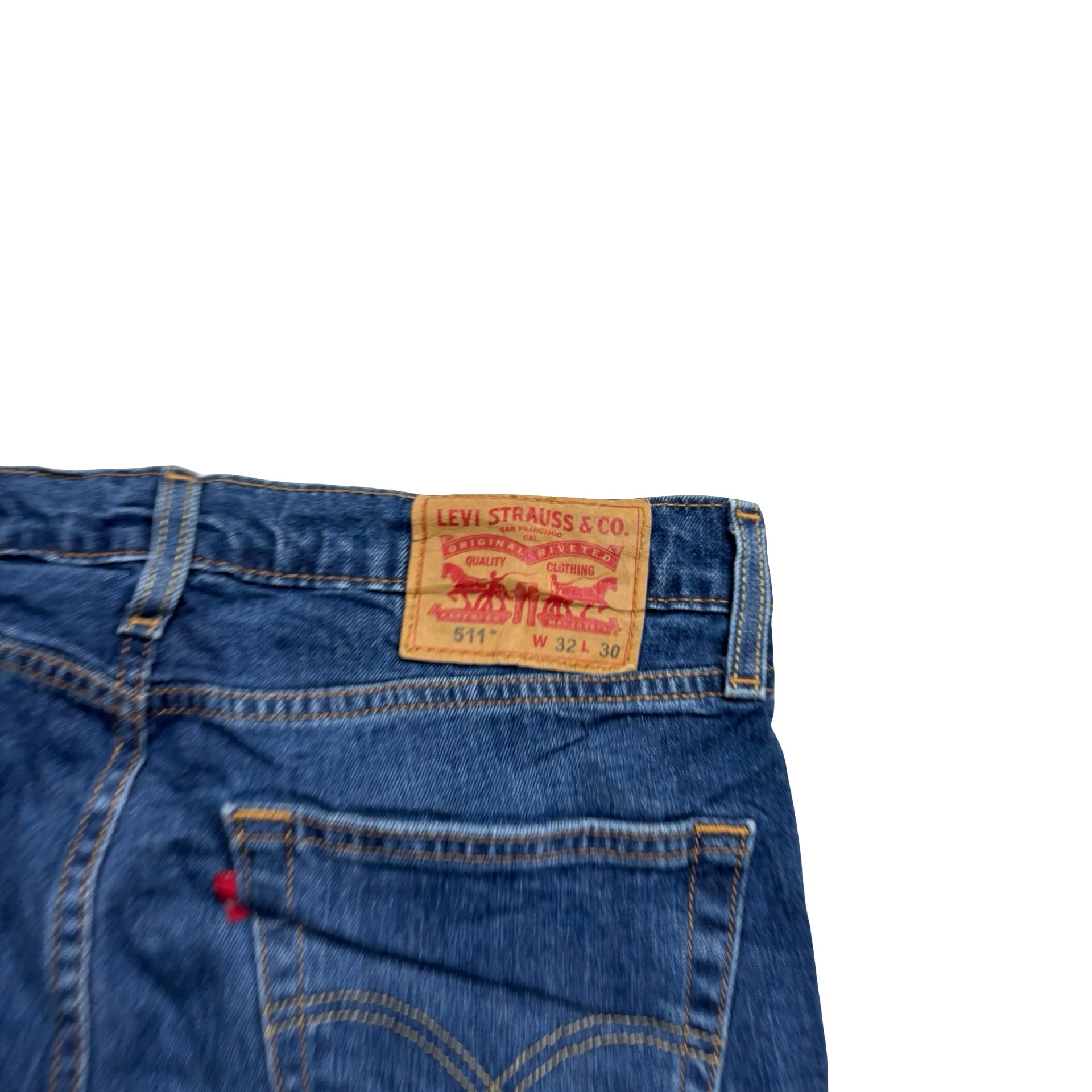 Levis 511 Jeans W32 L30 Mens Mid Blue Slim Fit Stretch Denim