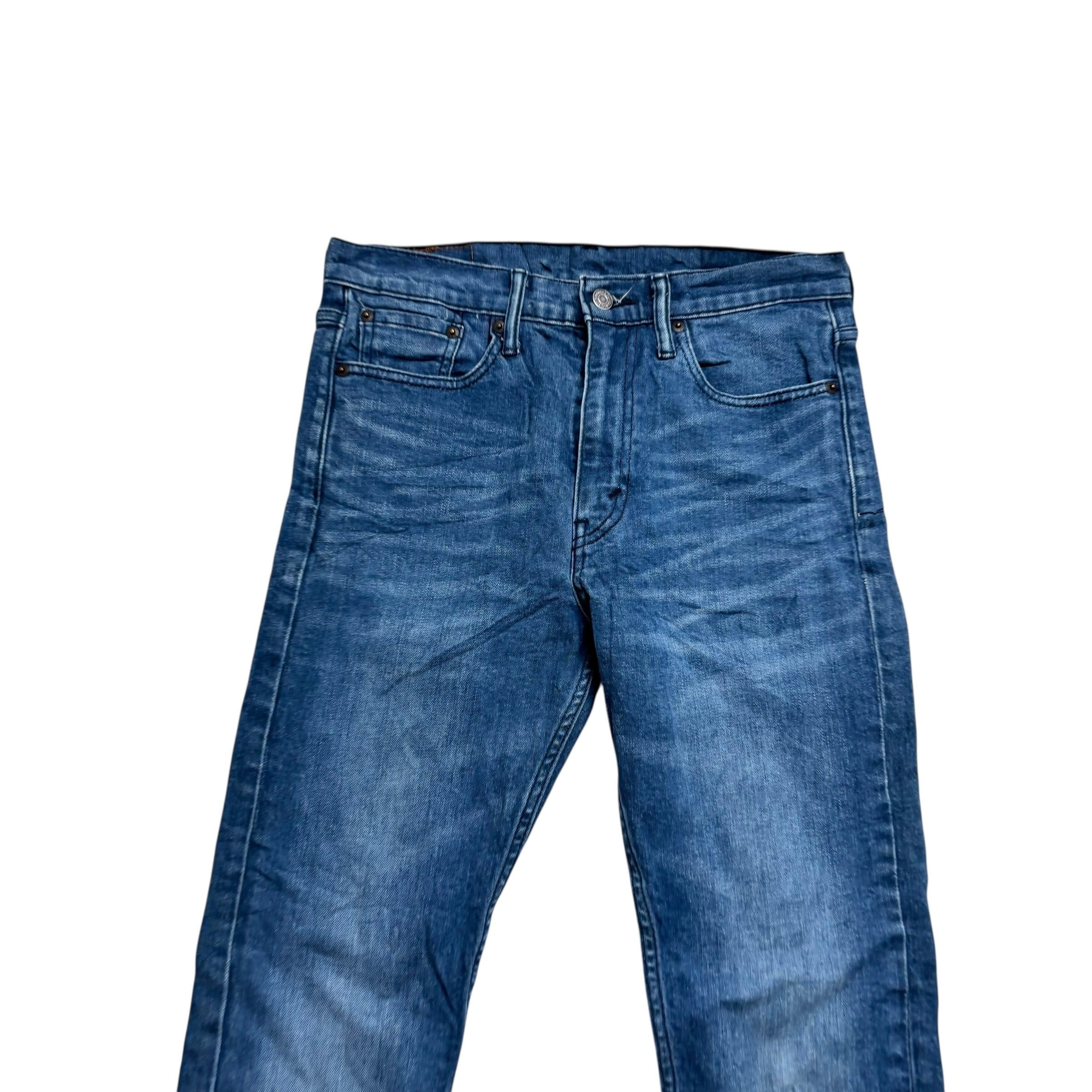 Levis 522 Jeans W30 L29 Mens Navy Blue Slim Tapered Fit Stretch Denim (E)