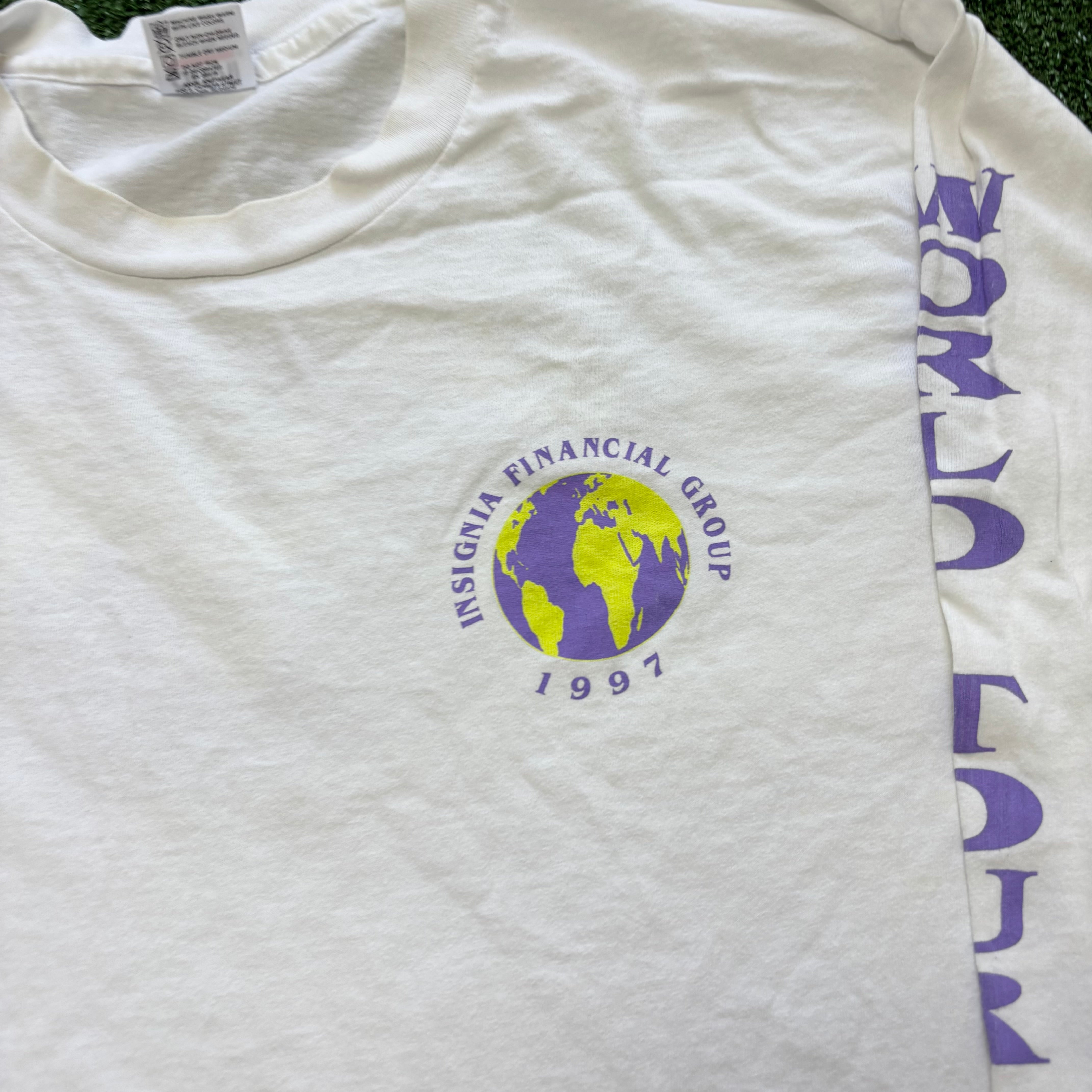 Vintage T Shirt Mens XL White Single Stitch Graphic Print 90s USA