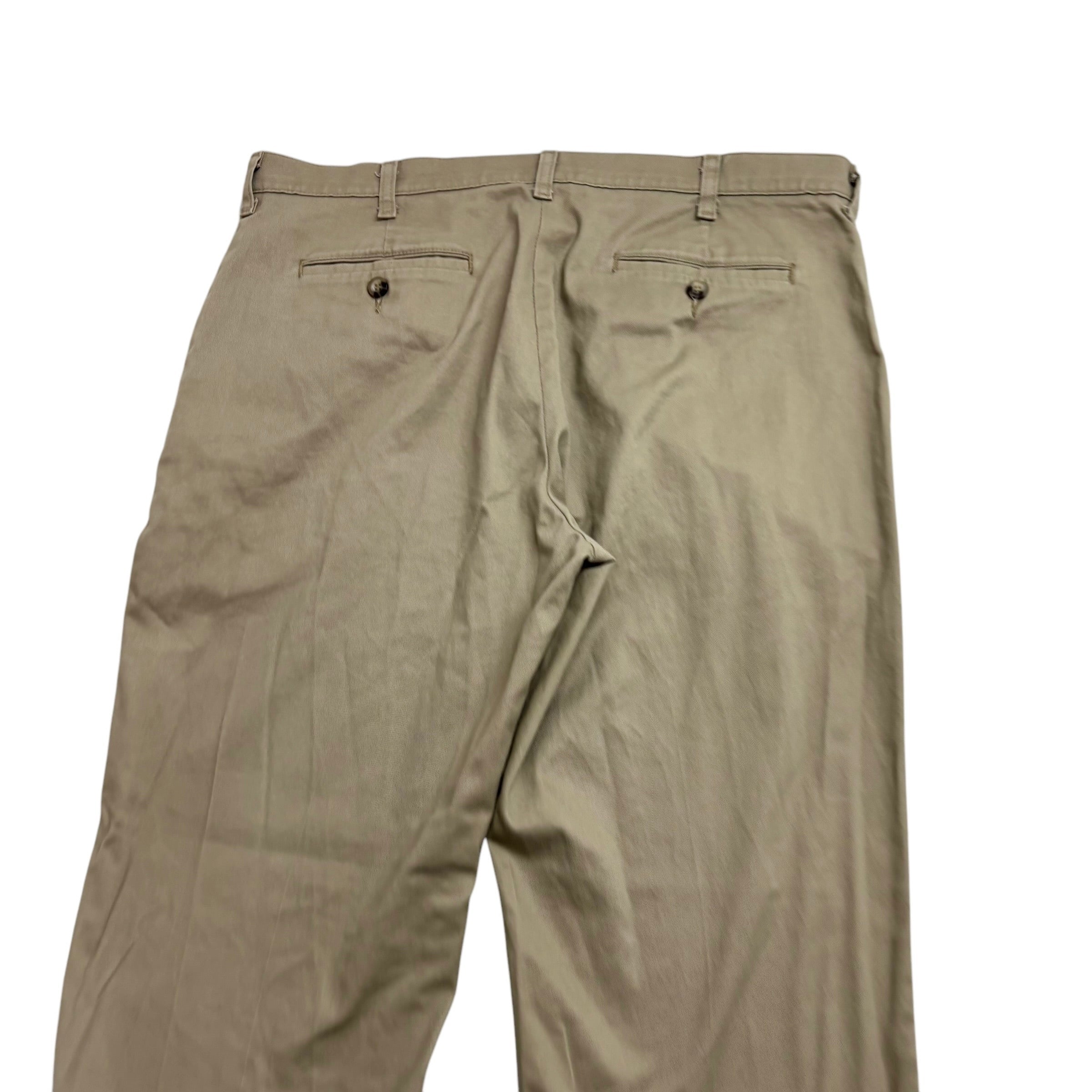 Lee Trousers W36 L30 Mens Beige Khaki Relaxed Fit Total Freedom Pants (E)