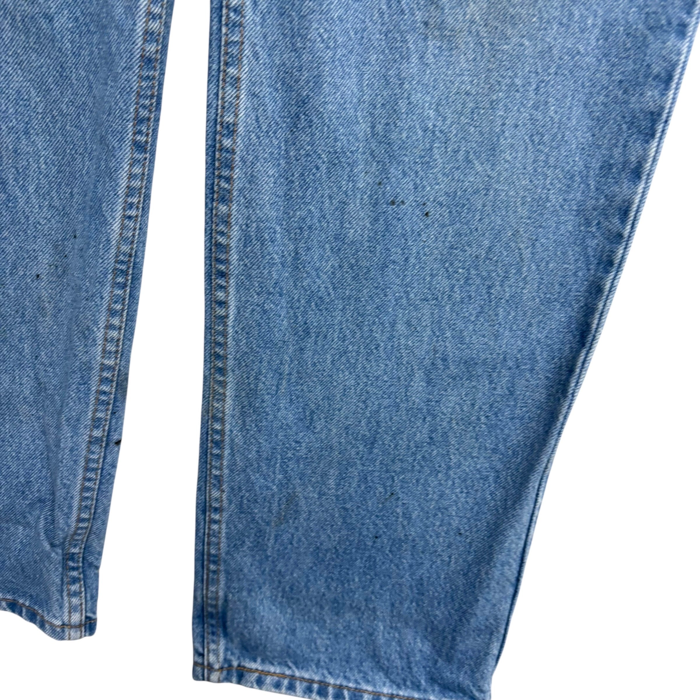 Levis Jeans W36 L31 Mens Light Blue Regular Straight Fit Vintage Denim (F)