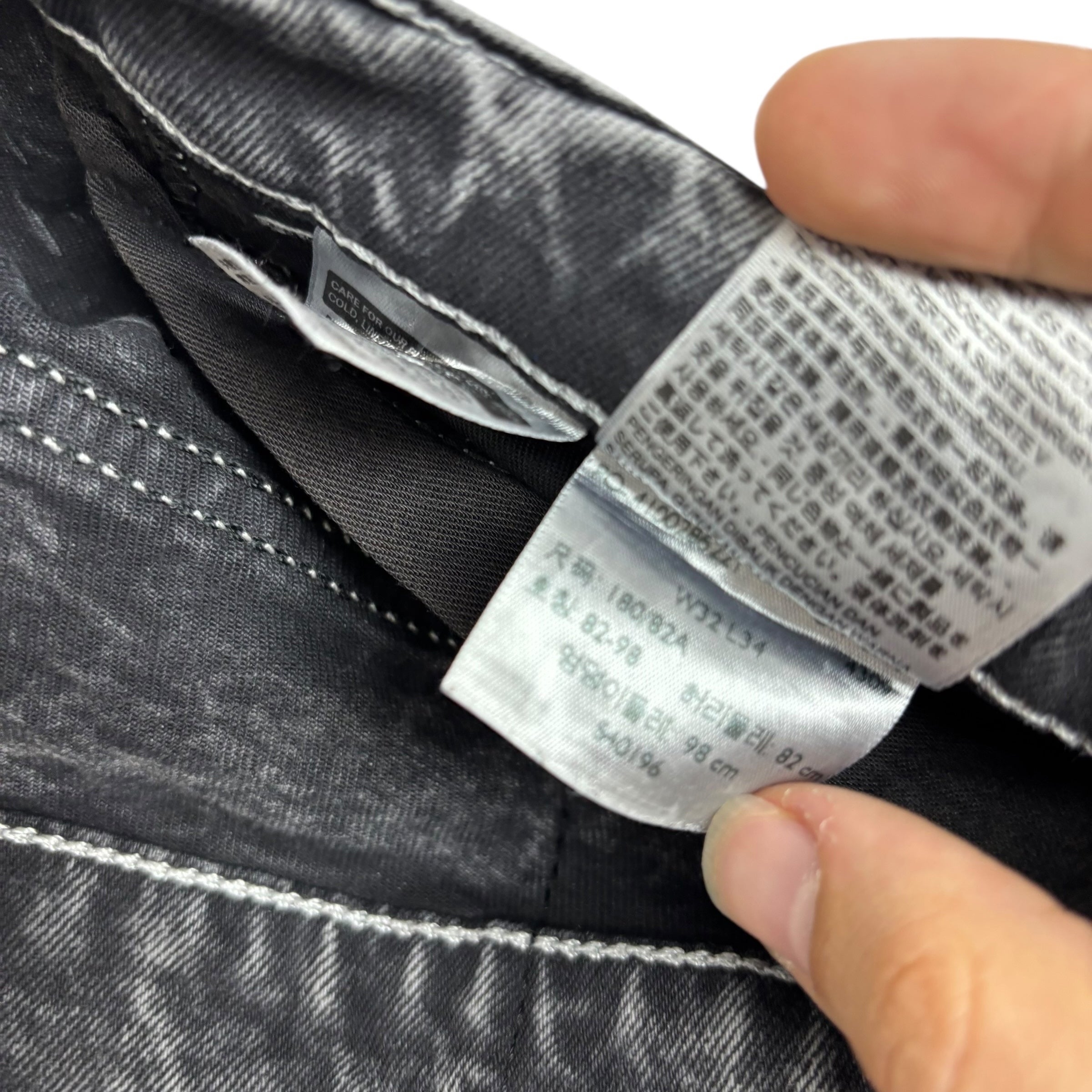 Levis 541 Jeans W32 L34 Mens Grey Athletic Tapered Fit Stretch Denim (E)