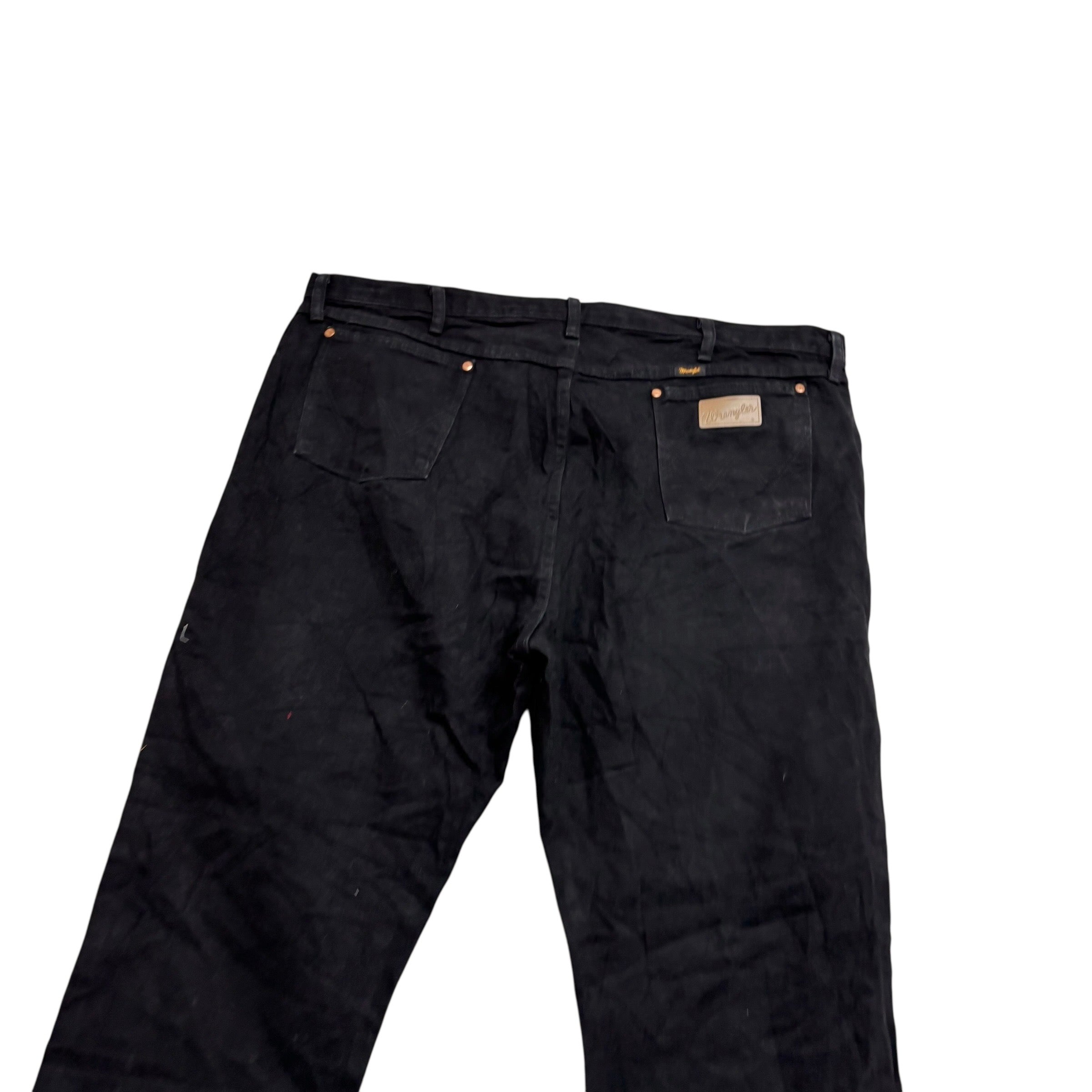 Wrangler Jeans Cowboy Cut W46 L34 Mens Black 13MWZ Original Fit Denim (E)