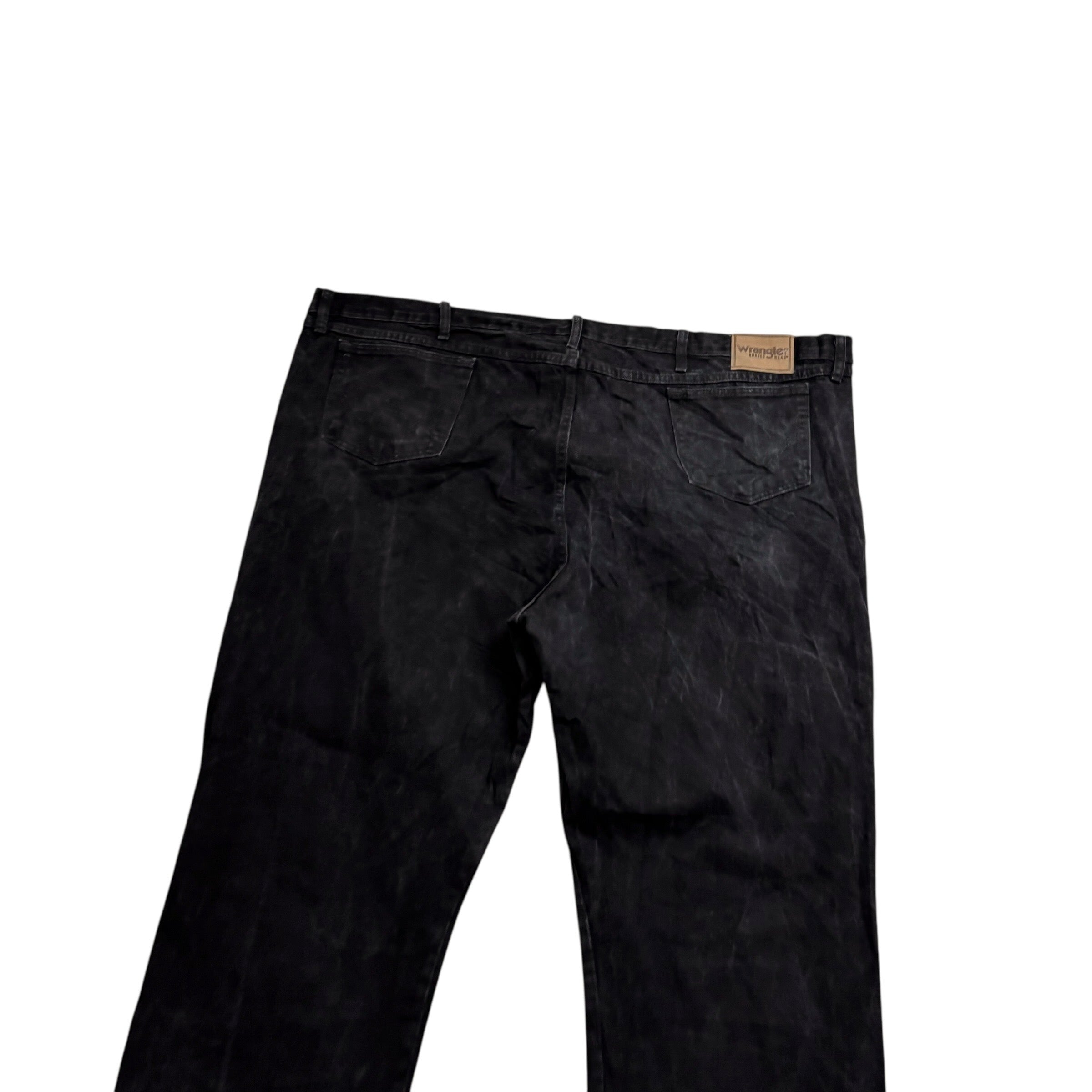 Wrangler Jeans W54 L34 Mens Black Relaxed Straight Fit Baggy Denim (E)