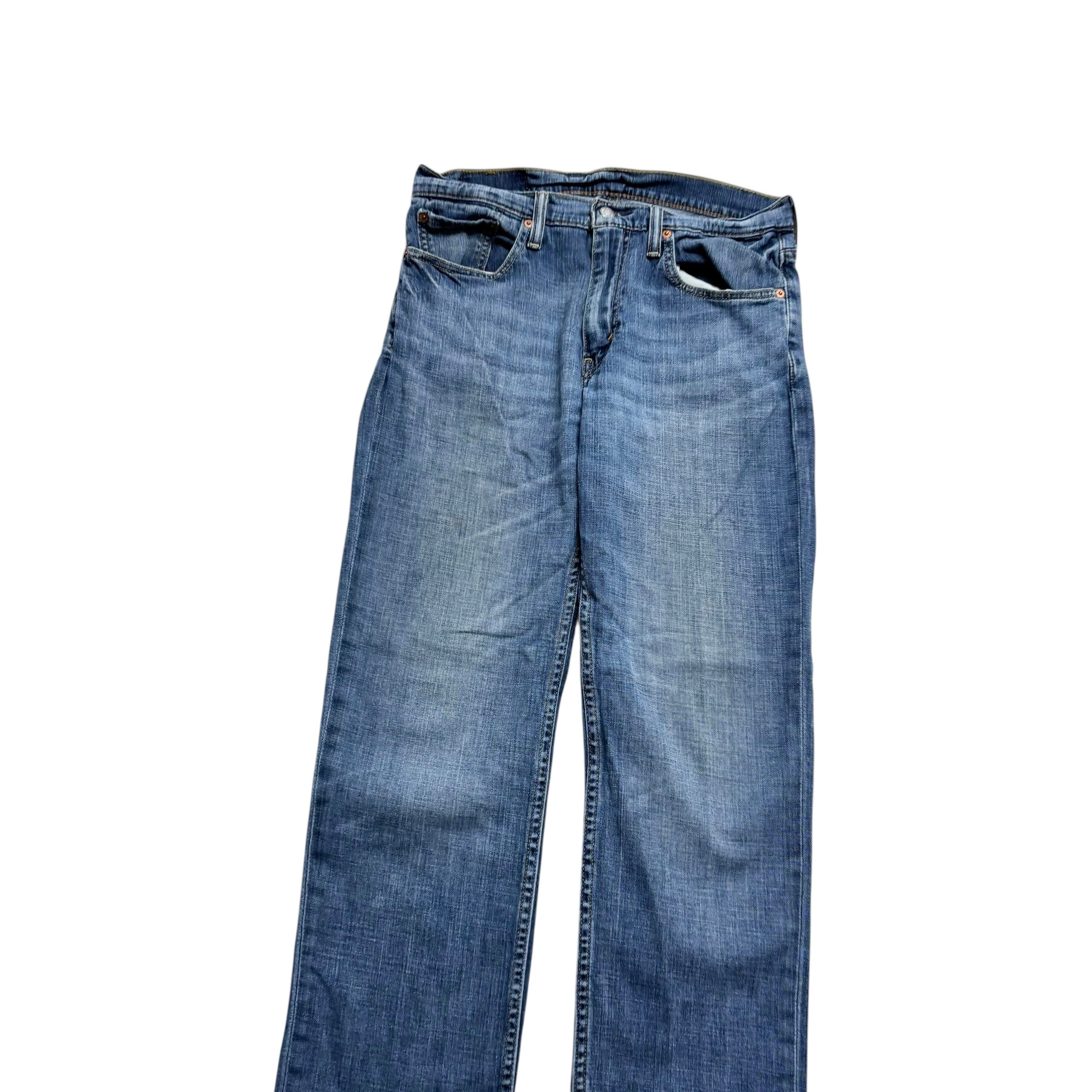 Levis 514 Jeans W32 L32 Mens Mid Blue Regular Straight Fit Stretch Denim