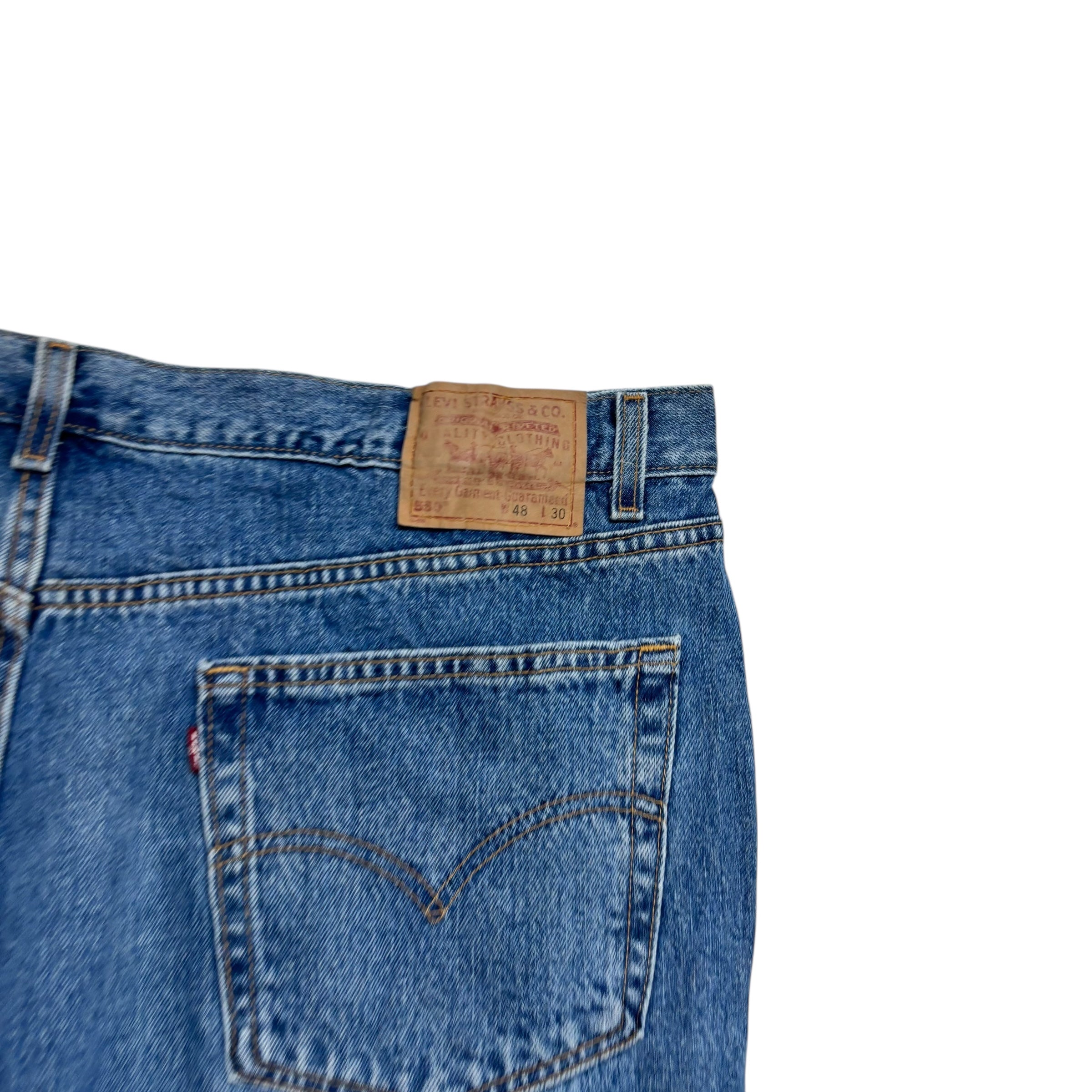 Levis 550 Jeans W48 L31 Mens Mid Blue Baggy Relaxed Vintage Made In USA (E)