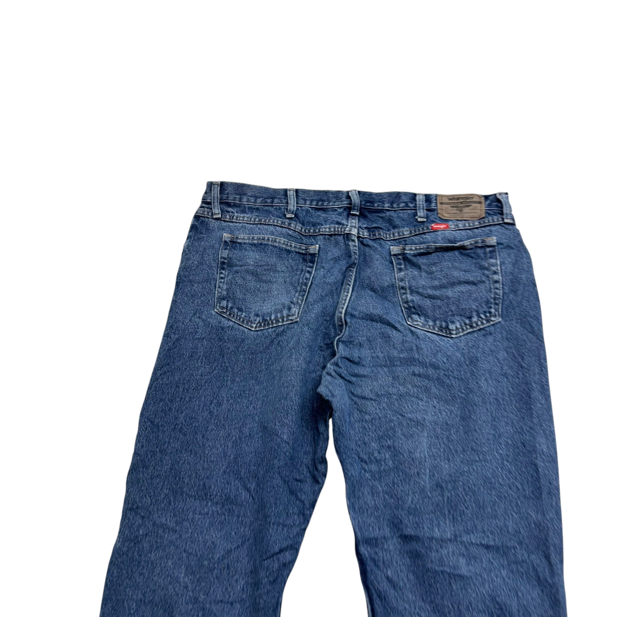 Wrangler Jeans W40 L30 Mens Mid Blue Baggy Relaxed Straight Fit Denim (E)