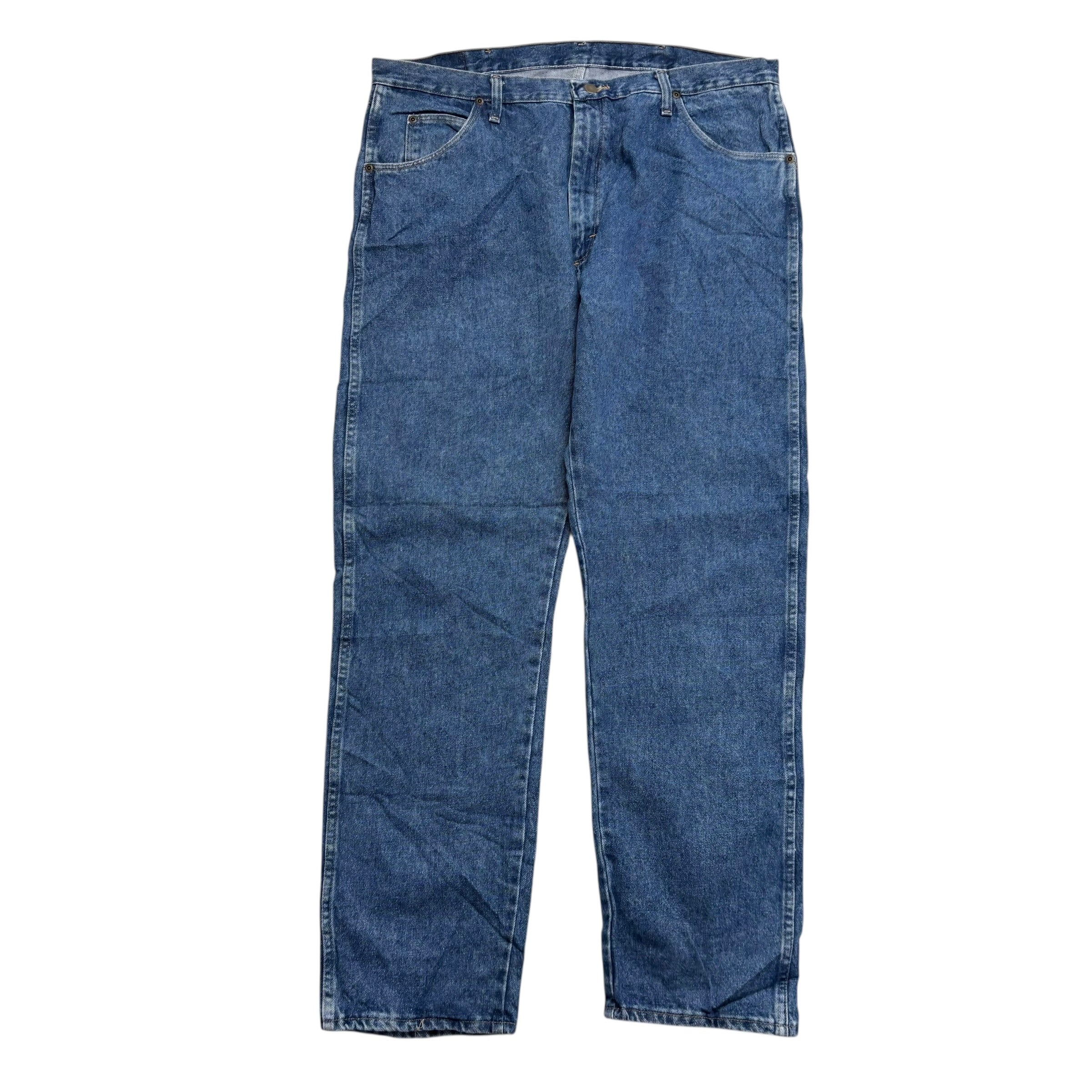Wrangler Jeans W40 L32 Mens Mid Blue Regular Straight Fit Vintage Denim (E)
