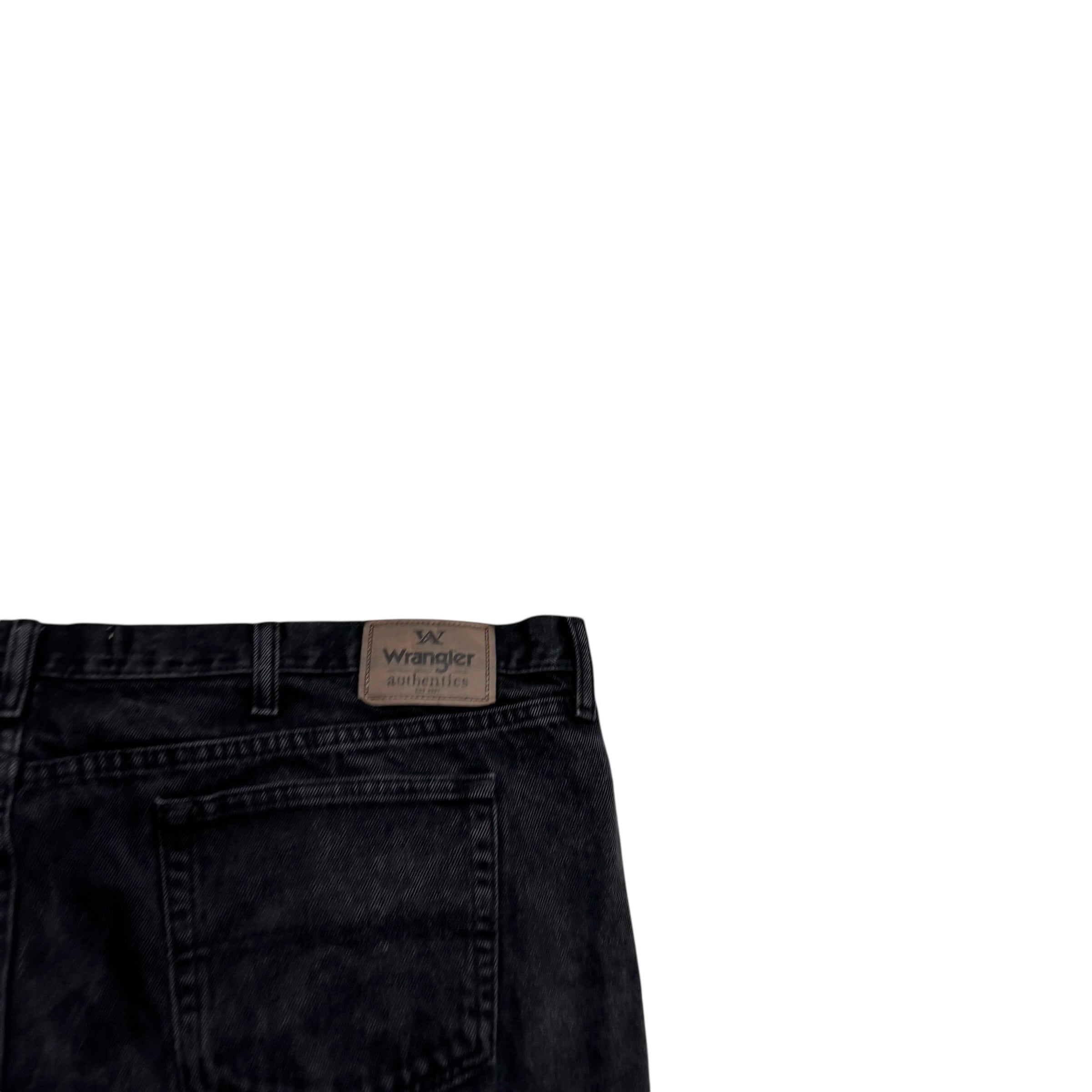 Wrangler Jeans W46 L27 Mens Black Baggy Relaxed Straight Fit Denim (E)