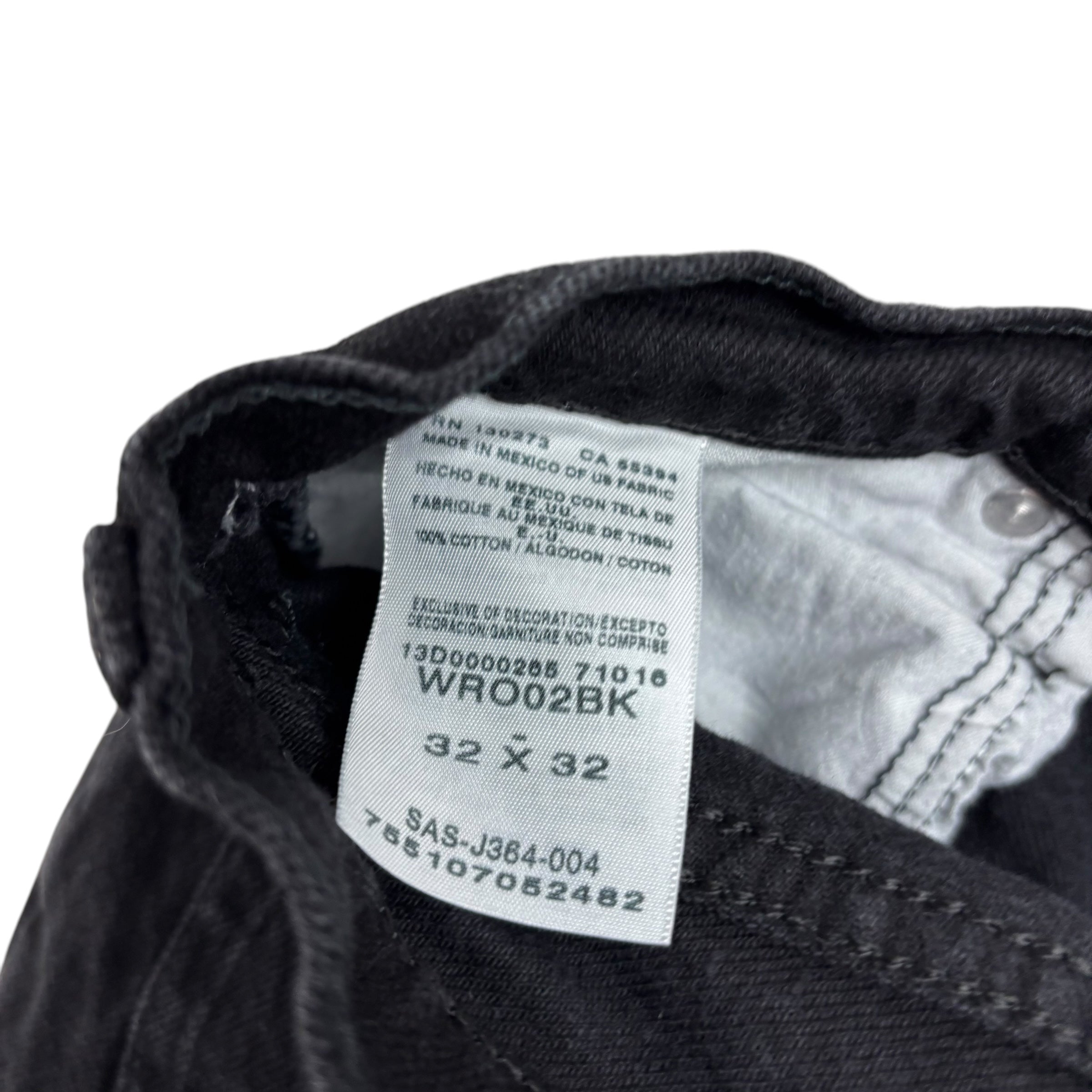 Wrangler Jeans W32 L32 Mens Black Regular Straight Fit Denim (E)