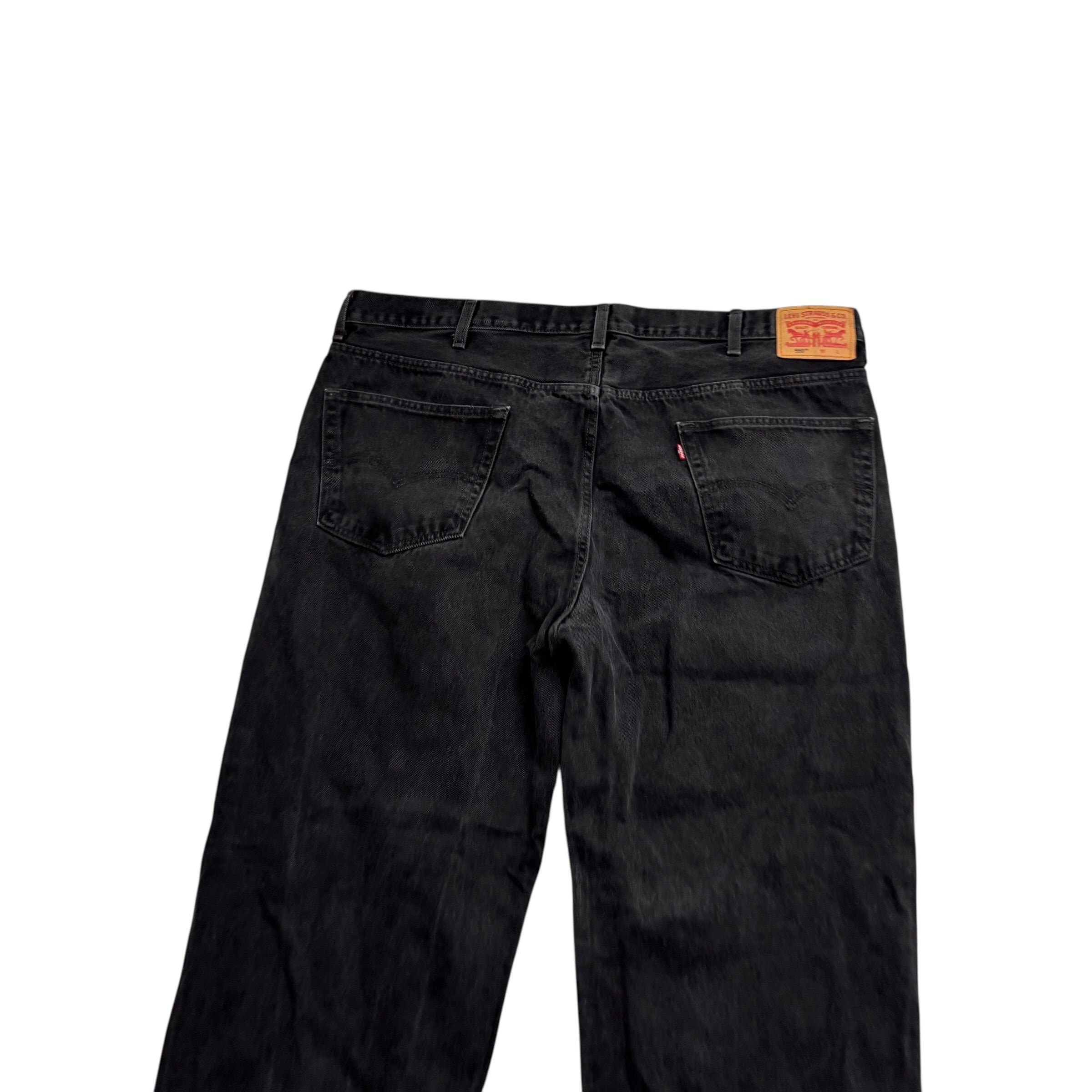 Levis 550 Jeans W44 L34 Mens Black Baggy Relaxed Straight Fit Denim (E)