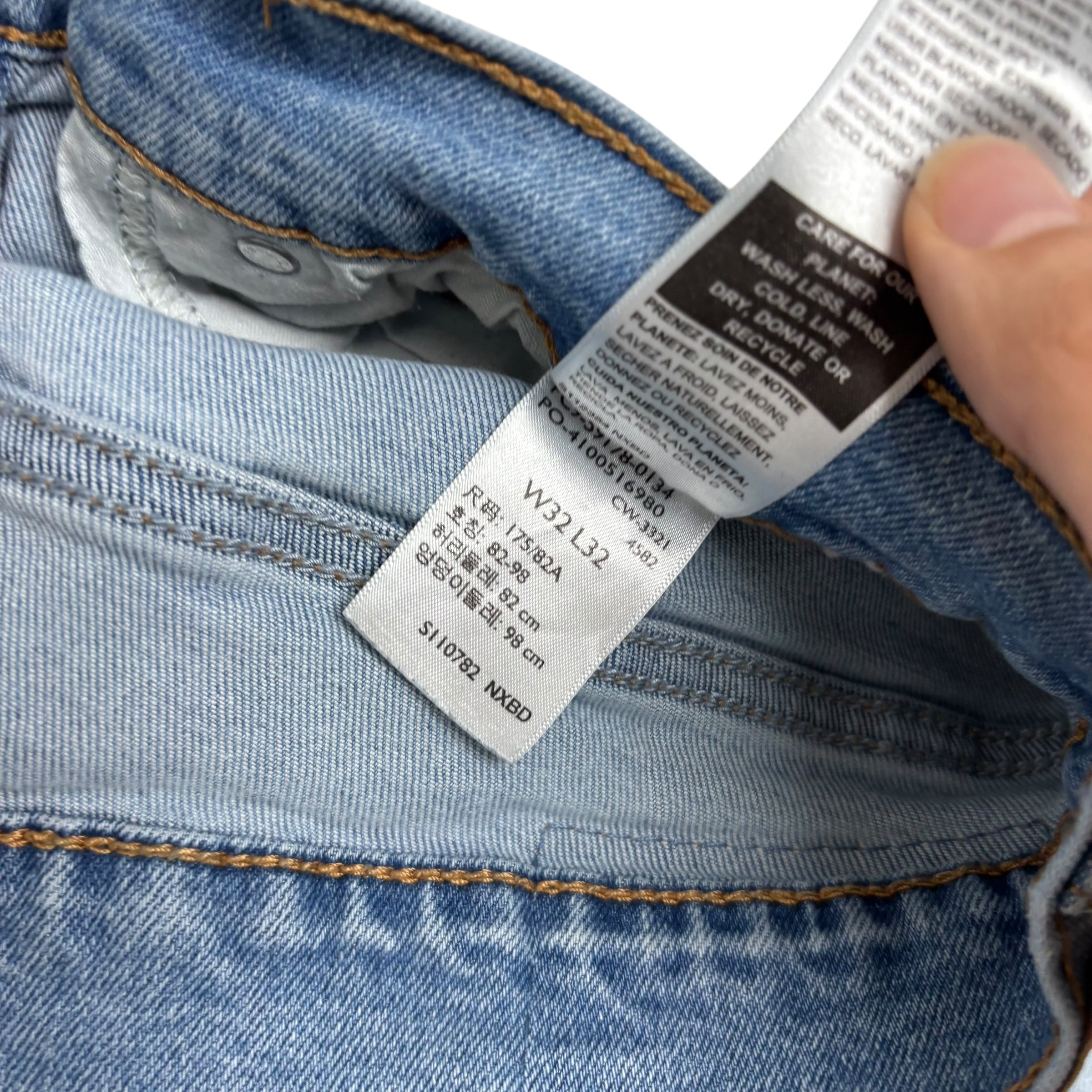 Levis Signature Jeans W32 L32 Mens Light Blue Slim Fit Stretch Denim (F)