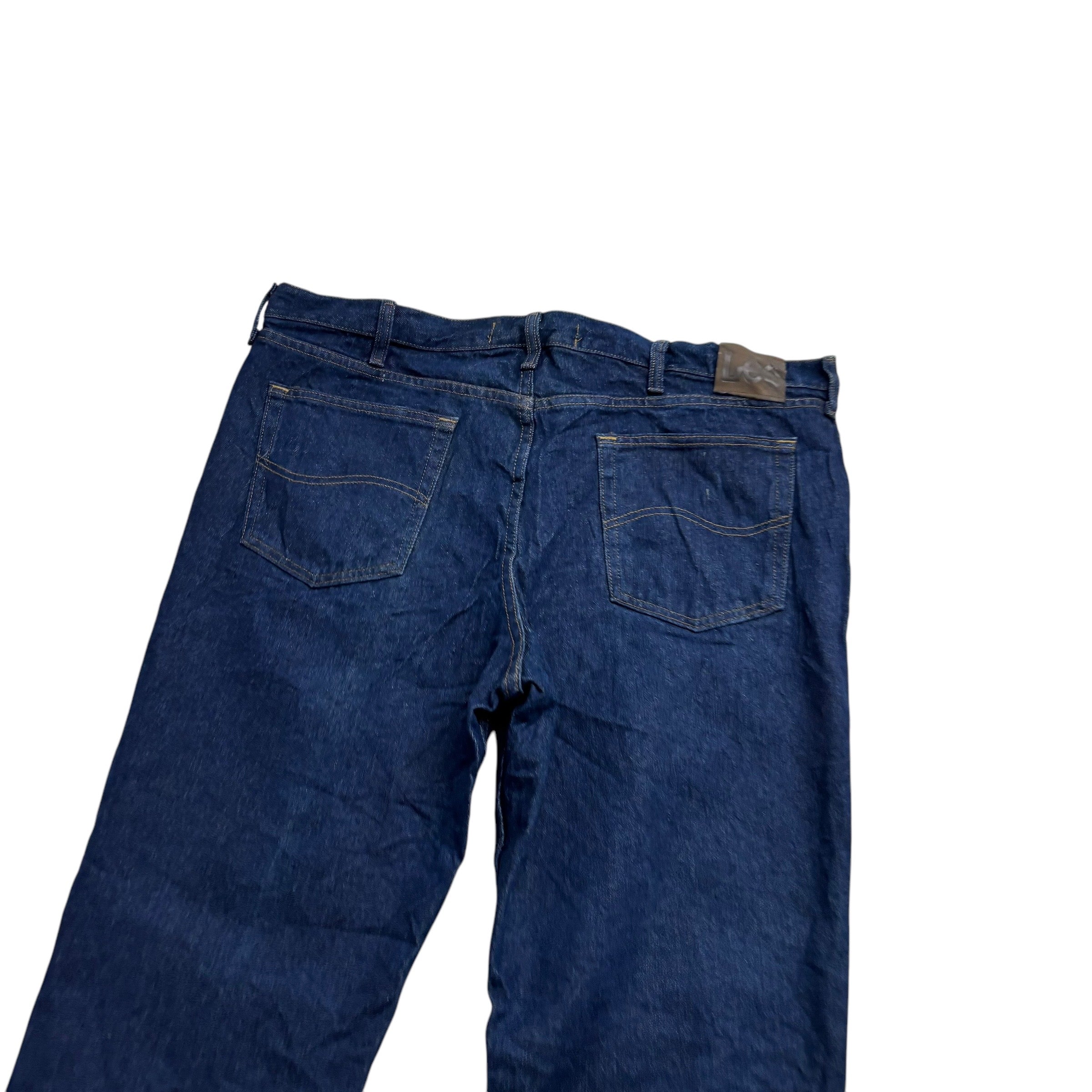 Lee Jeans W42 L29 Mens Dark Blue Regular Straight Fit Vintage Denim (E)