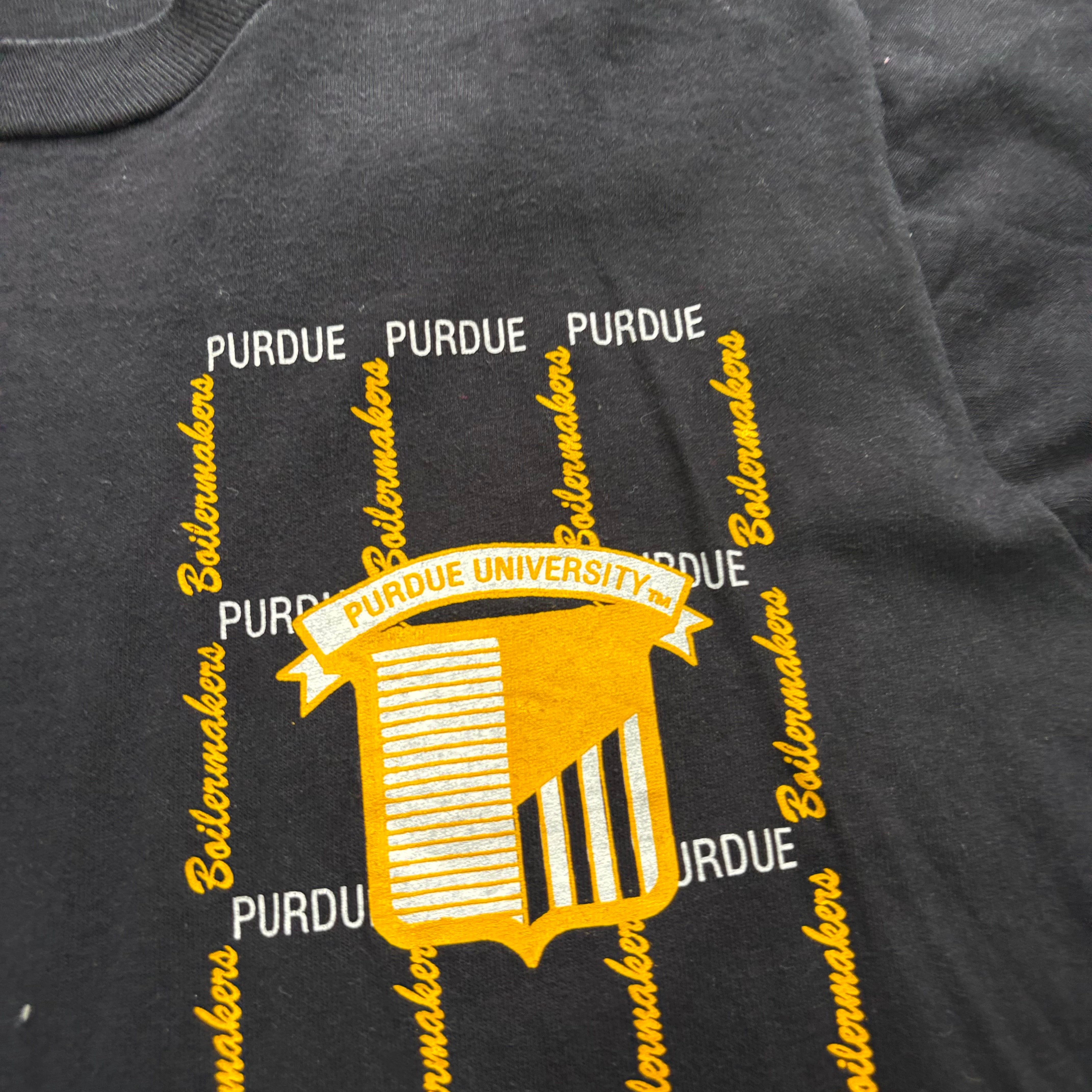 Vintage T Shirt Mens Small Black Single Stitch Graphic Print 90s College (E)