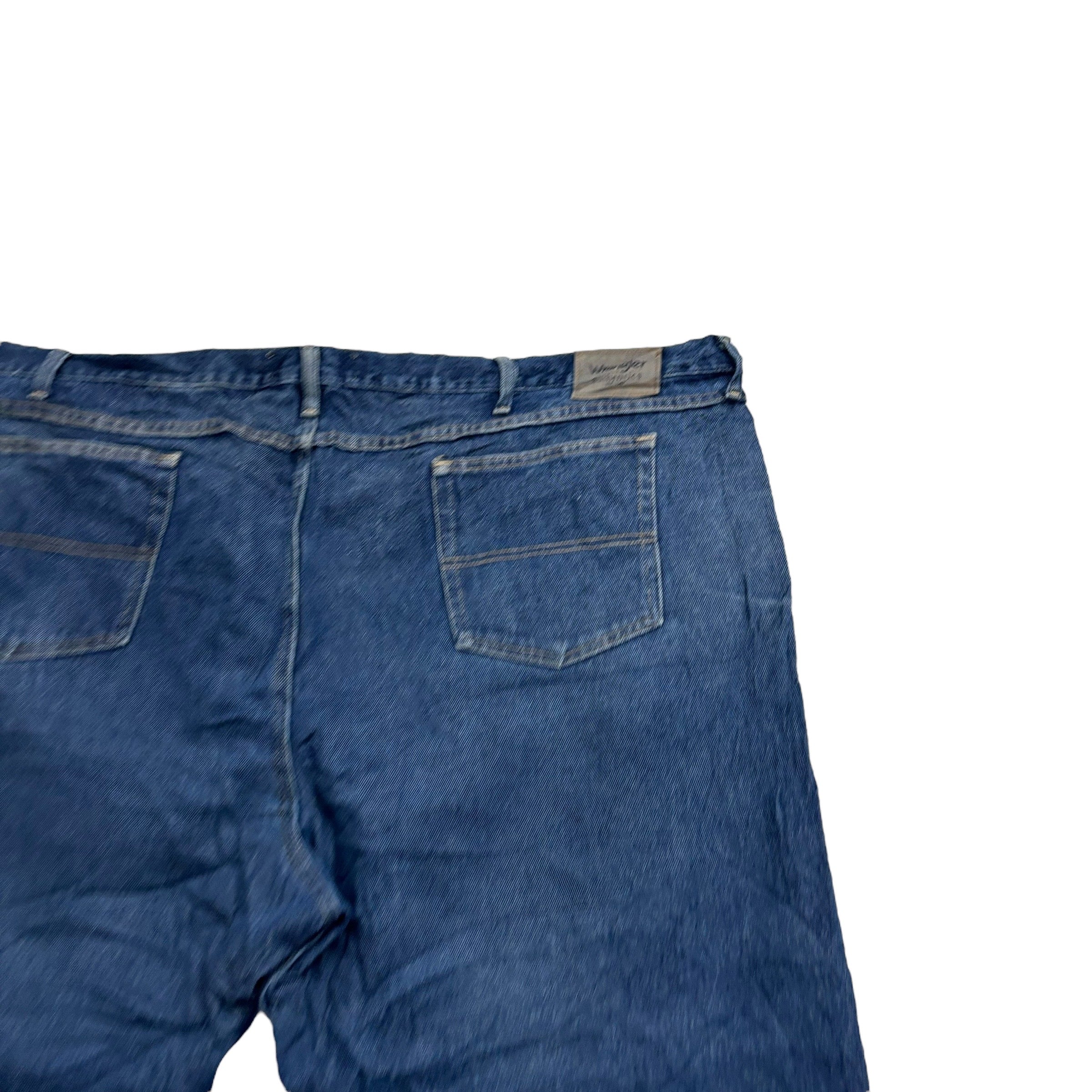 Wrangler Jeans W56 L30 Mens Dark Blue Relaxed Straight Fit Denim