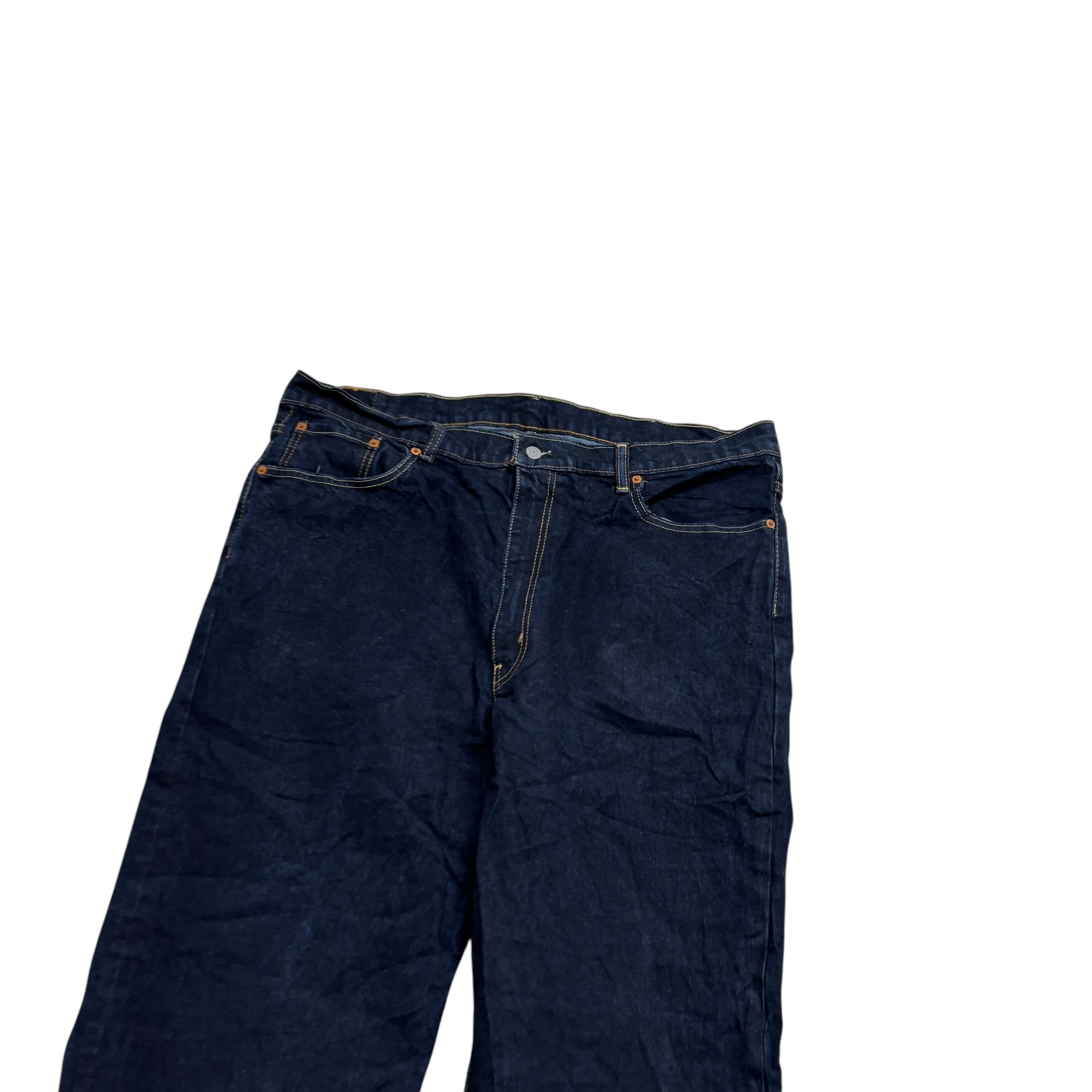 Levis 550 Jeans W42 L30 Mens Dark Blue Relaxed Straight Fit Stretch Denim (E)