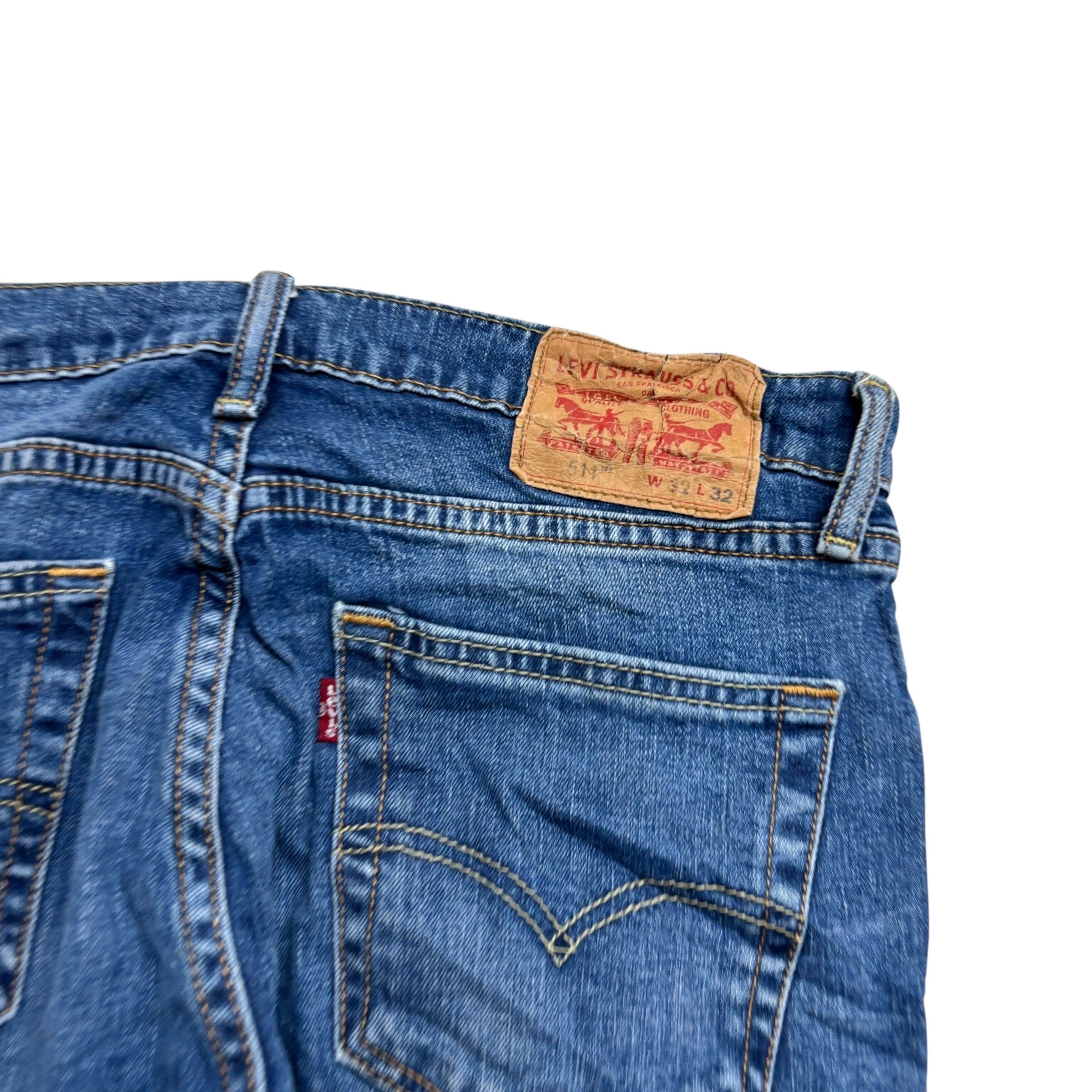 Levis 511 Jeans W32 L32 Mens Mid Blue Slim Fit Stretch Denim (E)