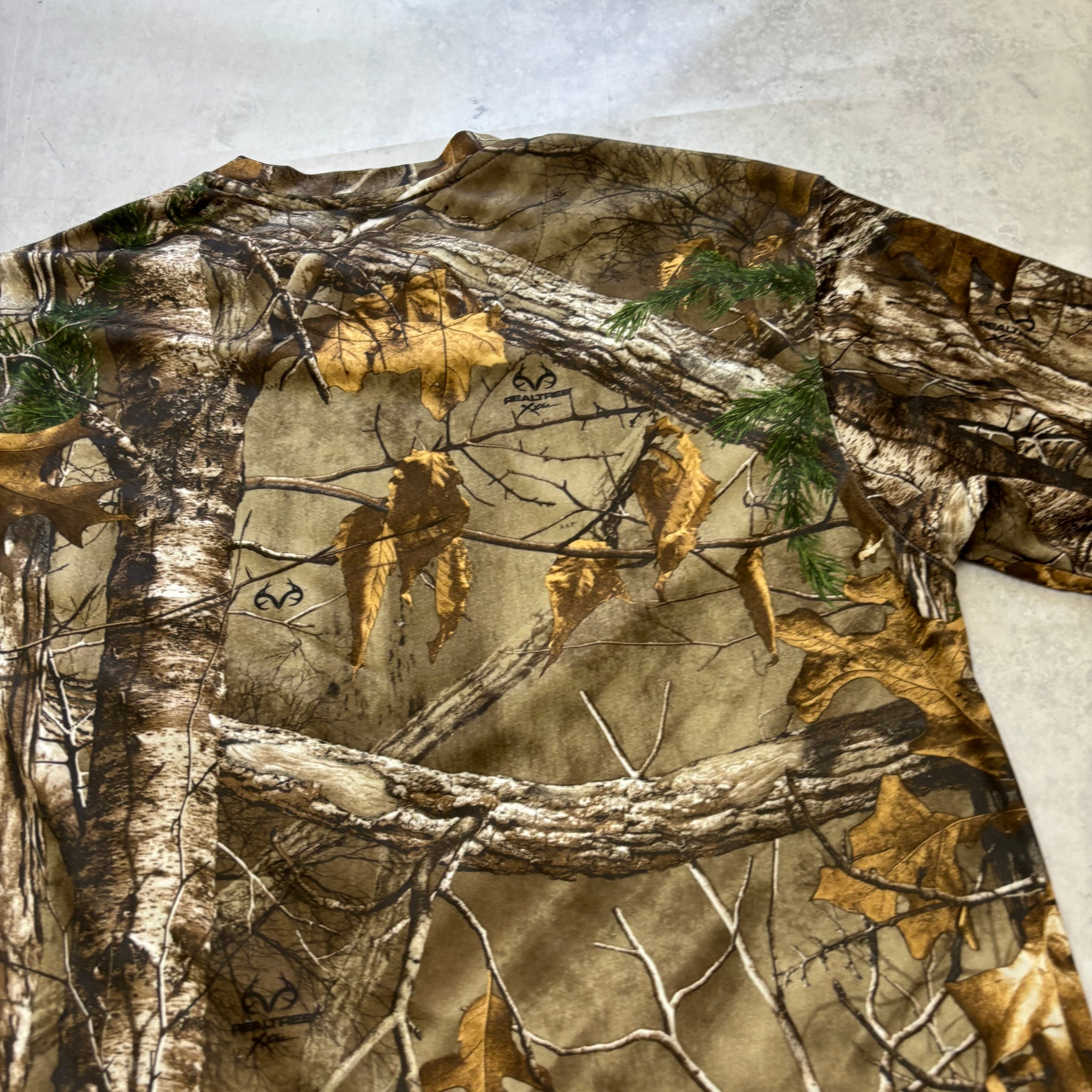 RealTree T Shirt Mens Large Camo Y2K Hunting College (E)