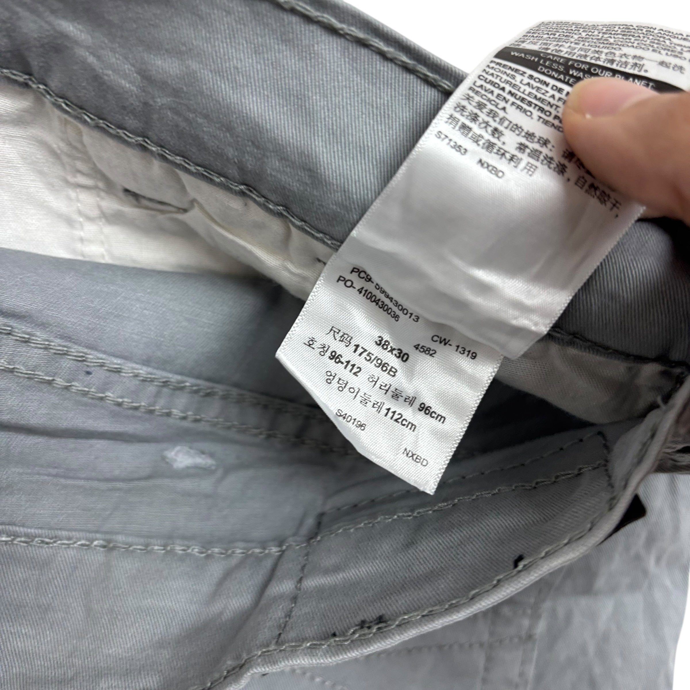 Levis Signature Trousers W38 L30 Mens Grey Athletic Fit Stretch Pants (E)