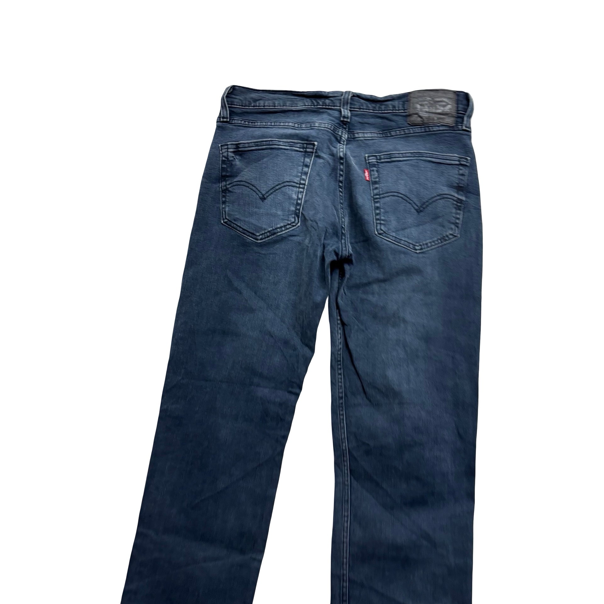 Levis 514 Jeans W32 L32 Mens Navy Blue Regular Straight Fit Stretch Denim (E)