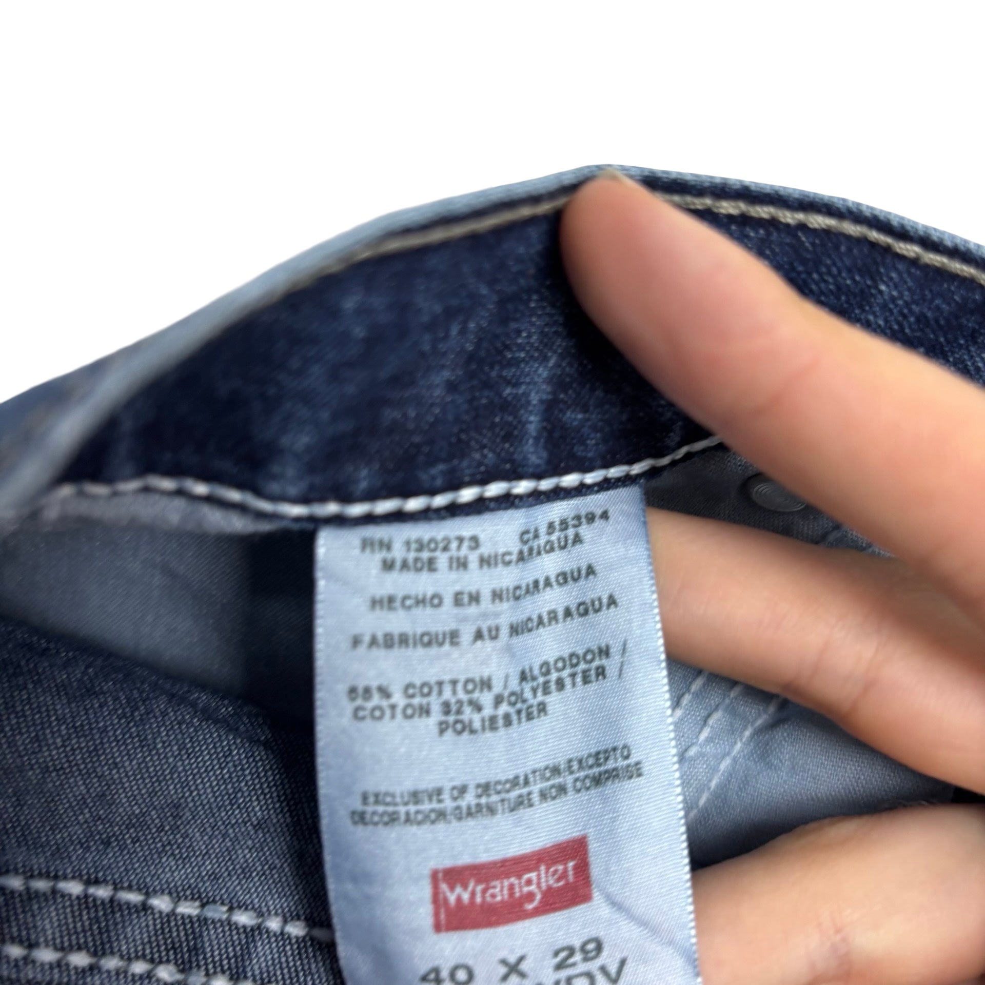 Wrangler Carpenter Jeans W40 L29 Mens Mid Blue Baggy Relaxed Fit Denim (E)