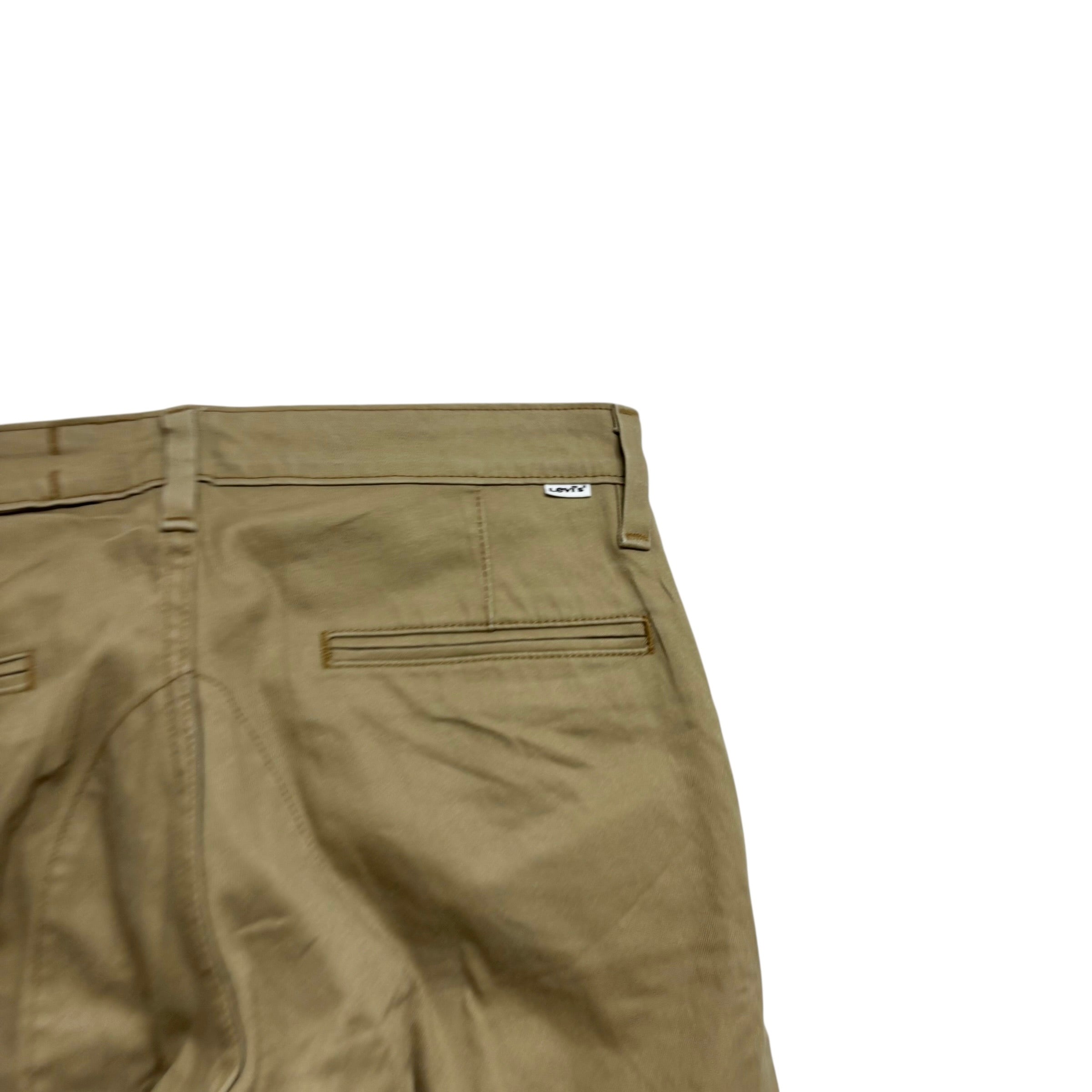 Levis Commuter Chino Trousers W32 L32 Mens Beige Regular Tapered Fit Stretch (E)