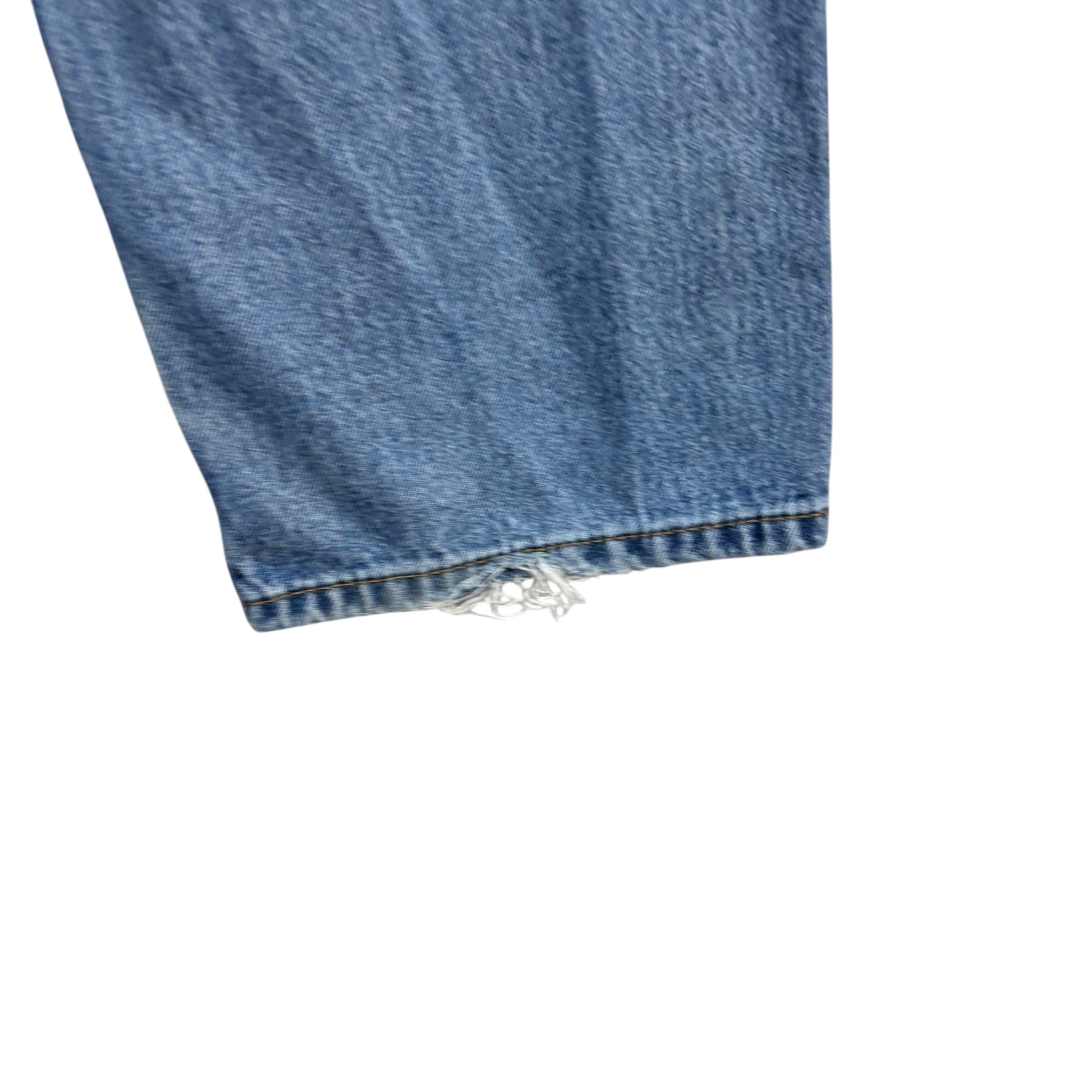 Levis 516 Jeans W38 L32 Mens Mid Blue Slim Straight Fit Denim (F)