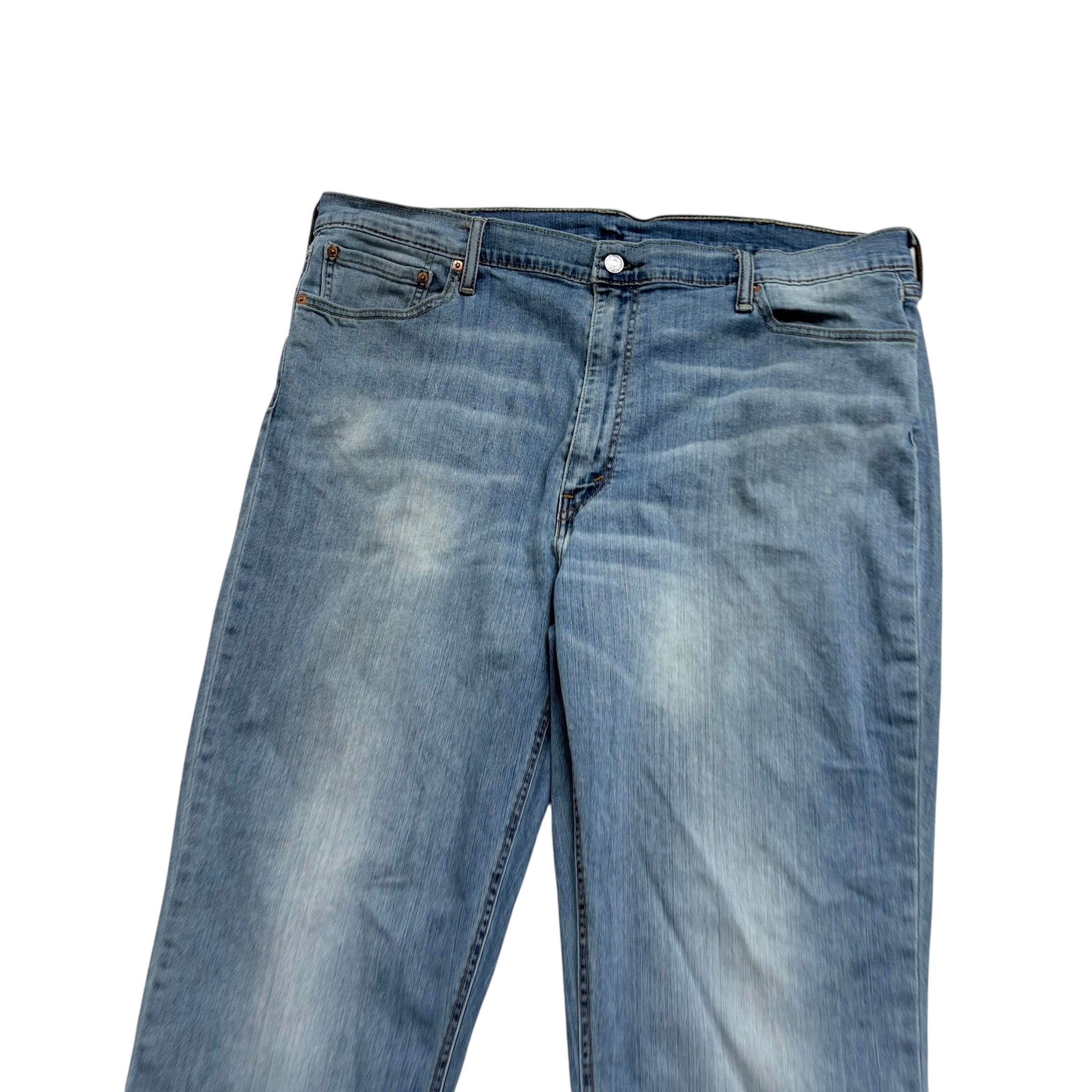 Levis 541 Jeans W42 L32 Mens Light Blue Athletic Tapered Fit Stretch Denim (F)