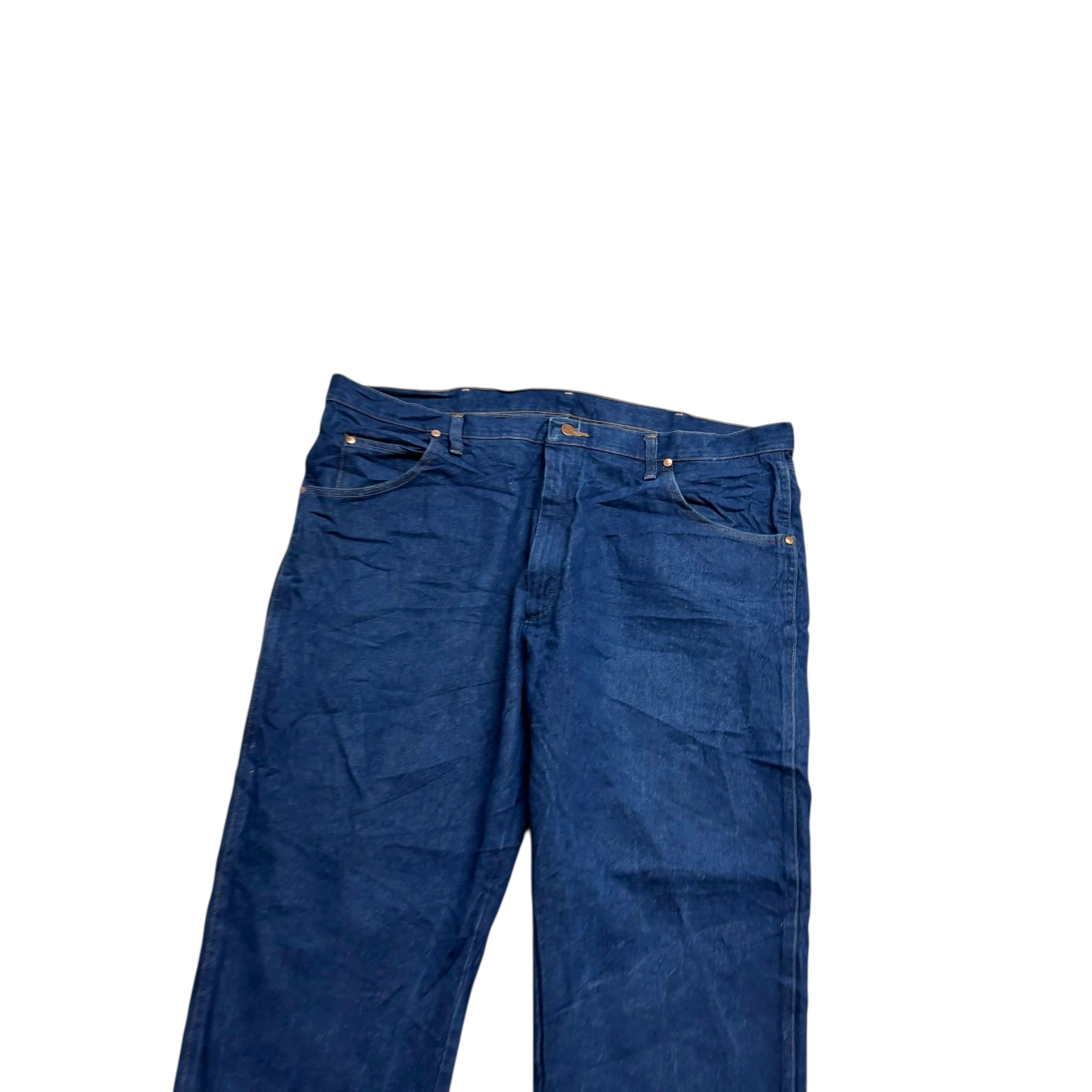 Wrangler Jeans Cowboy Cut W42 L30 Mens Dark Blue 31MWZ Relaxed Fit Denim (E)