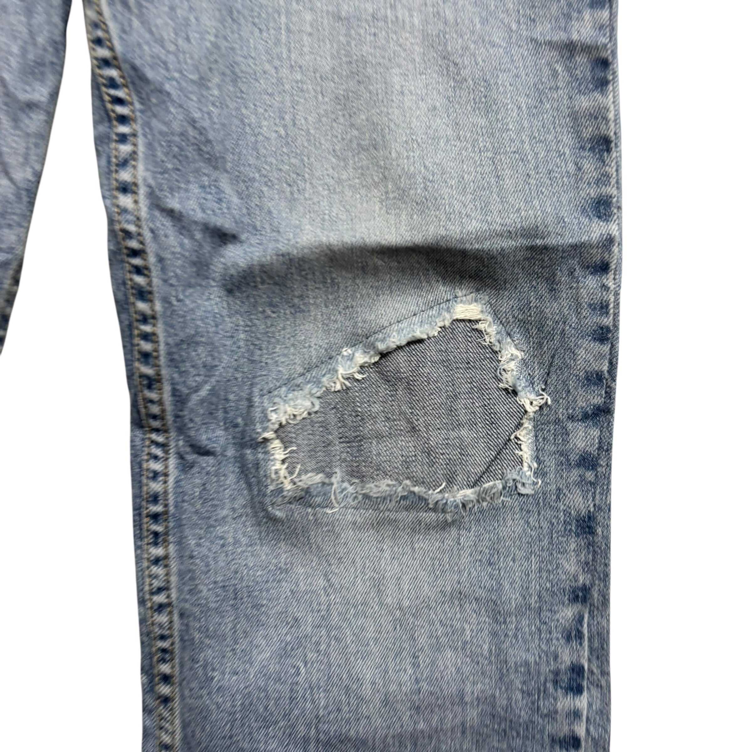 Levis 511 Jeans W31 L30 Mens Light Blue Slim Fit Distressed Stretch Denim