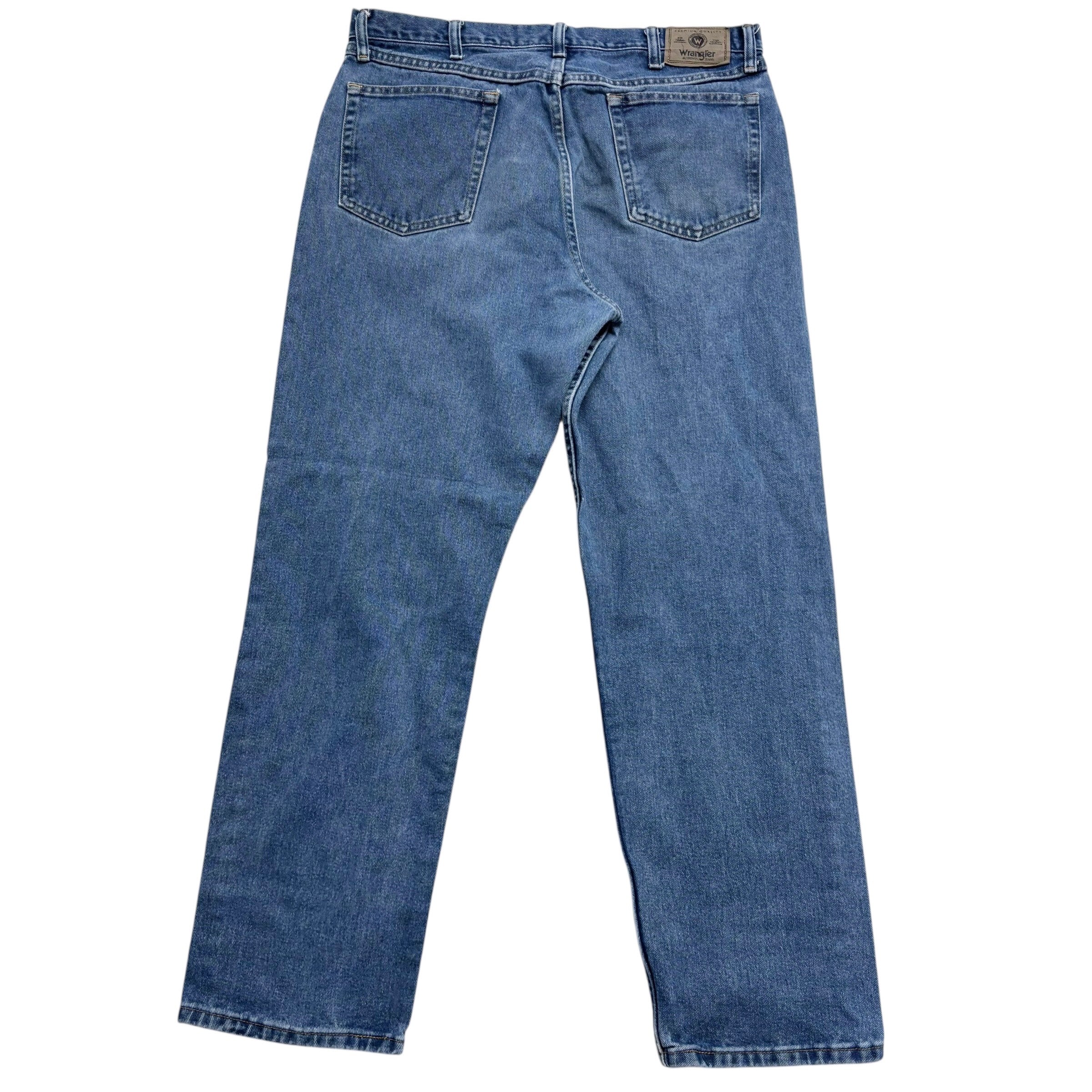 Wrangler Jeans W36 L32 Mens Mid Blue Relaxed Straight Fit Vintage Denim