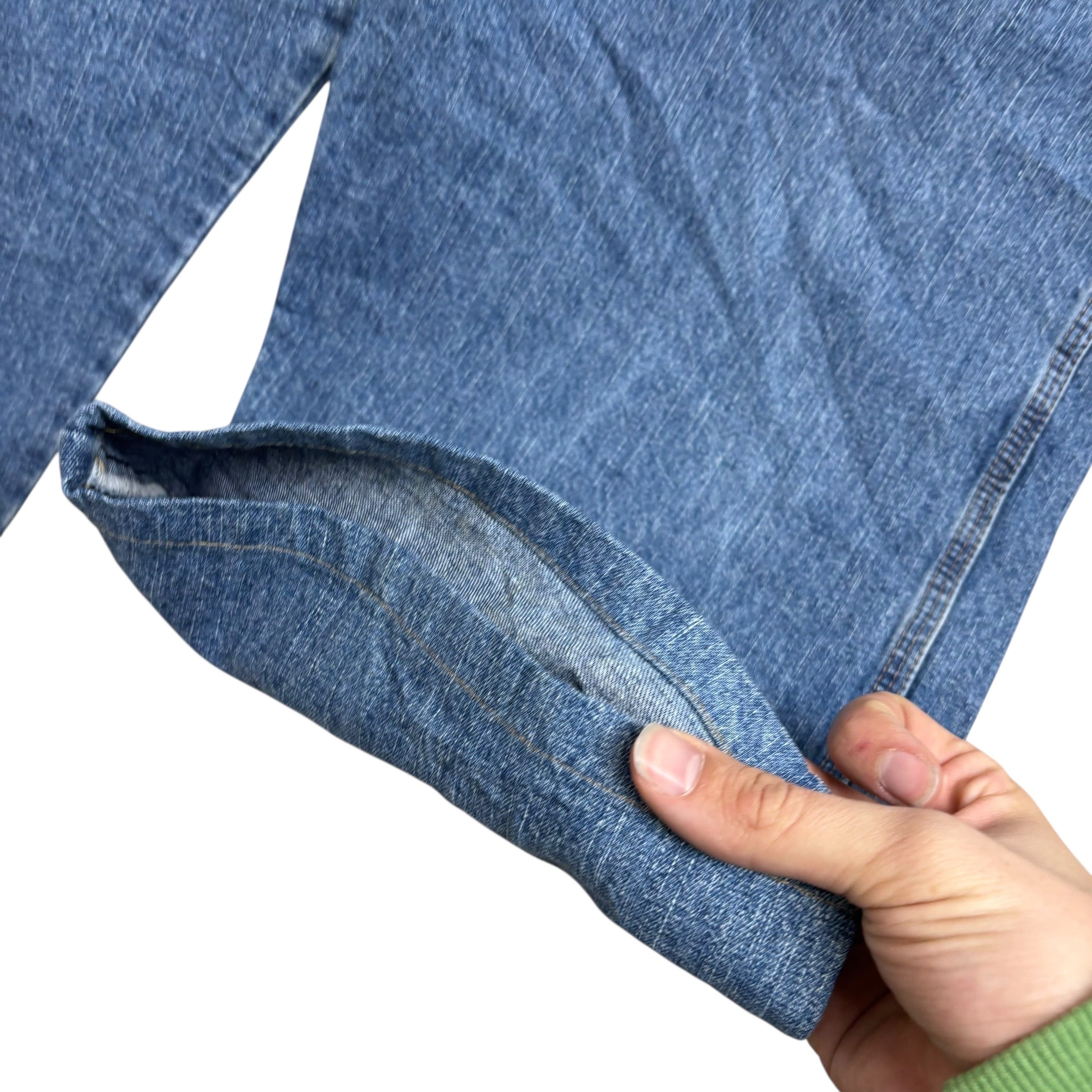 Wrangler Carpenter Jeans W42 L27 Mens Light Blue Relaxed Straight Fit Denim (E)