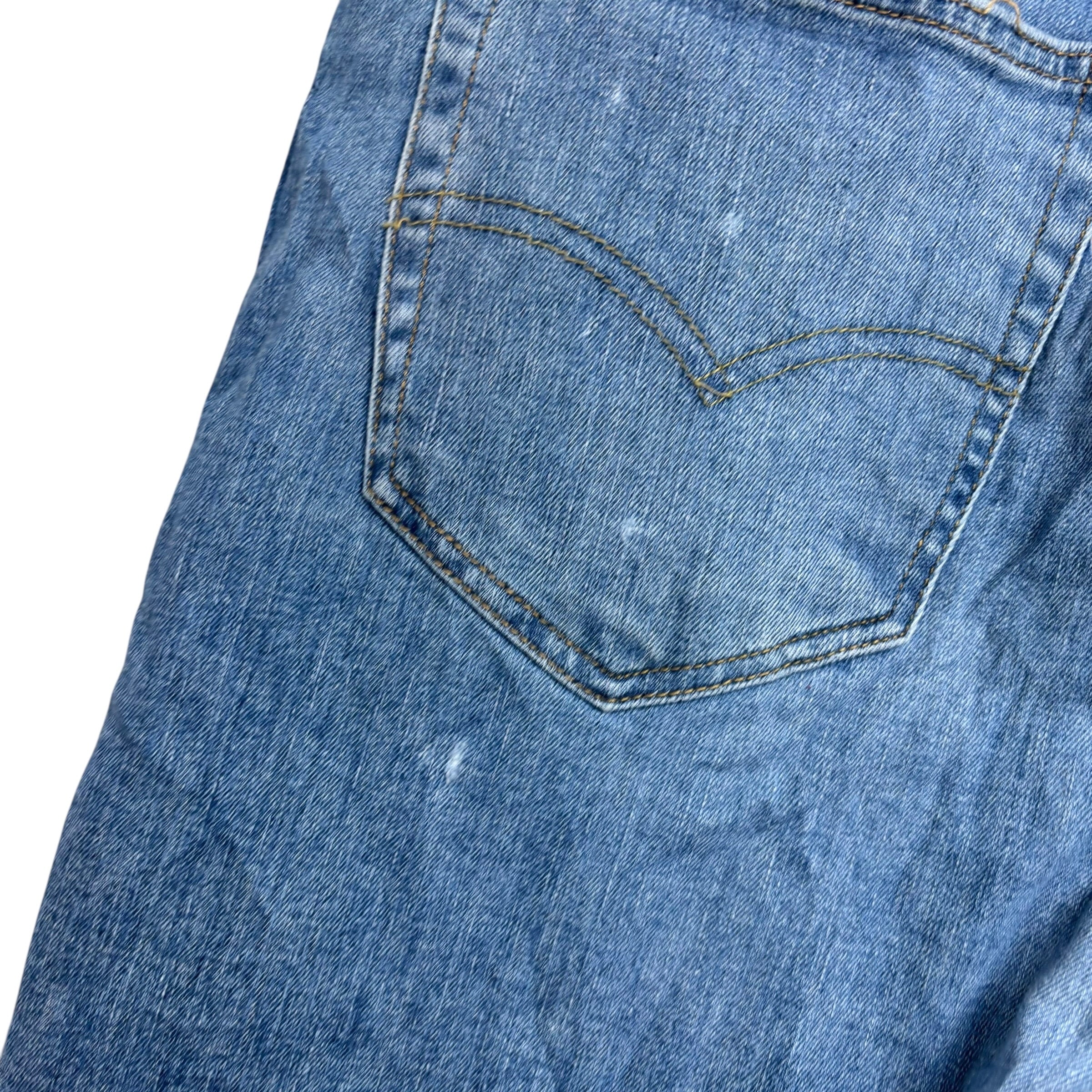 Levis Jeans W36 L32 Mens Mid Blue Skinny Tapered Fit Stretch Denim