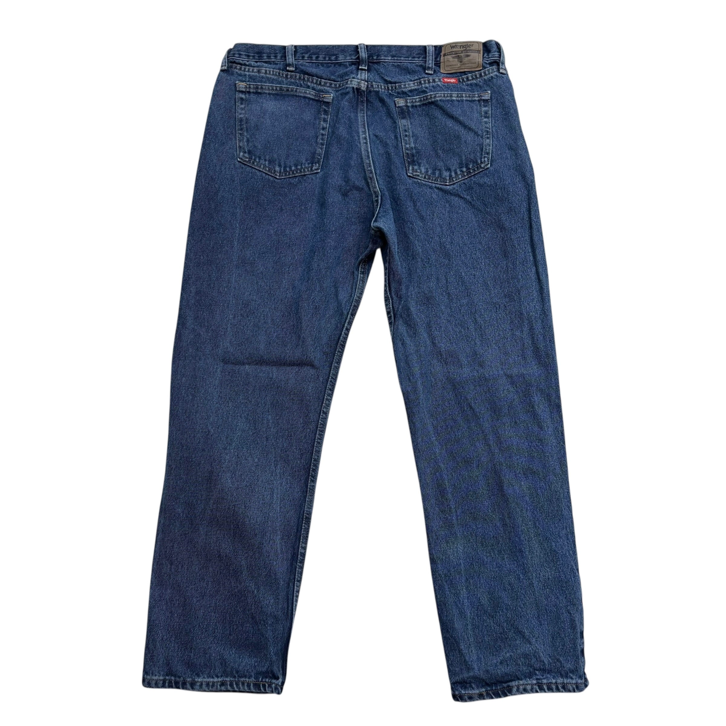 Wrangler Jeans W40 L32 Mens Mid Blue Relaxed Straight Fit Baggy Denim (E)