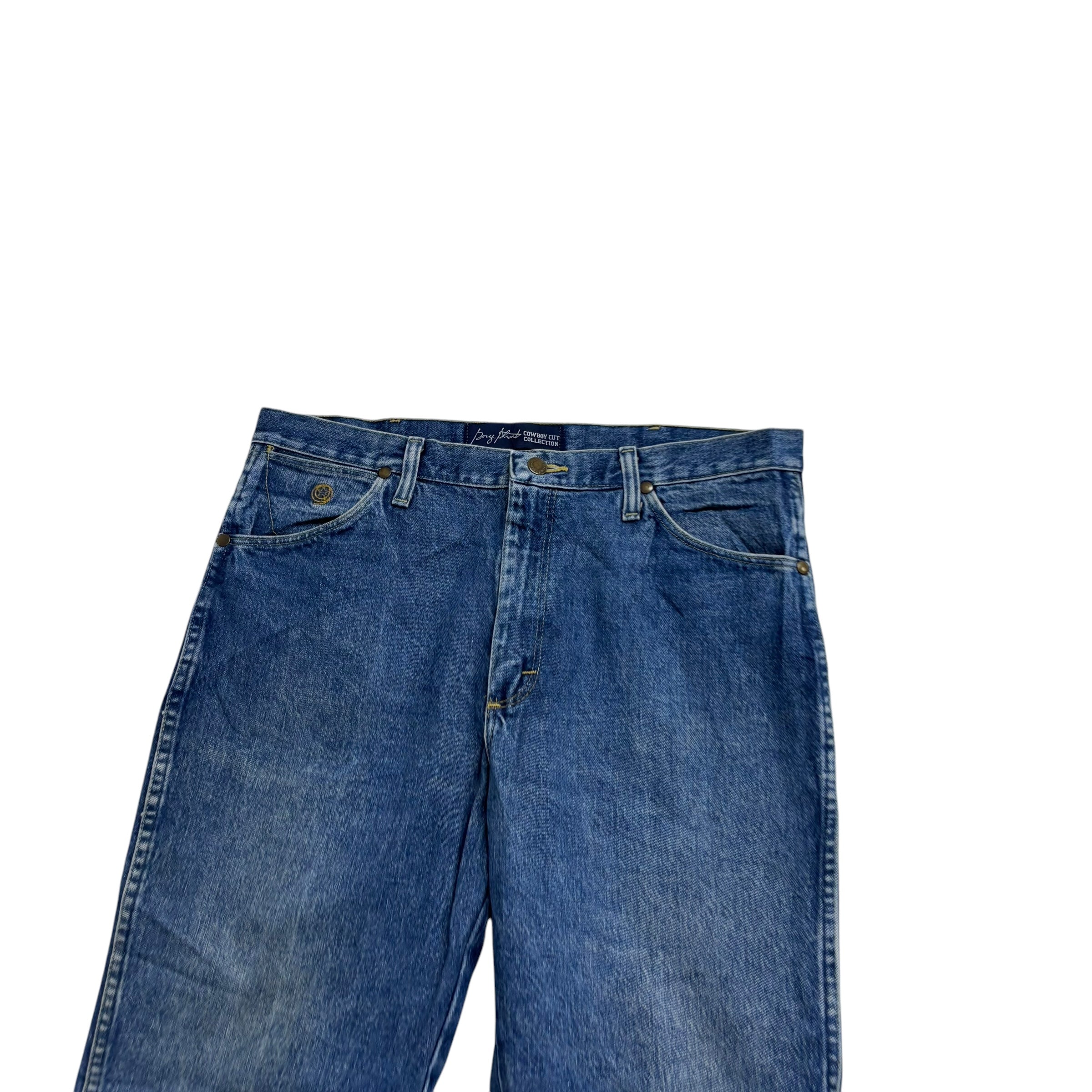 Wrangler Jeans Cowboy Cut W35 L30 Mens Mid Blue 936 Slim Fit Denim